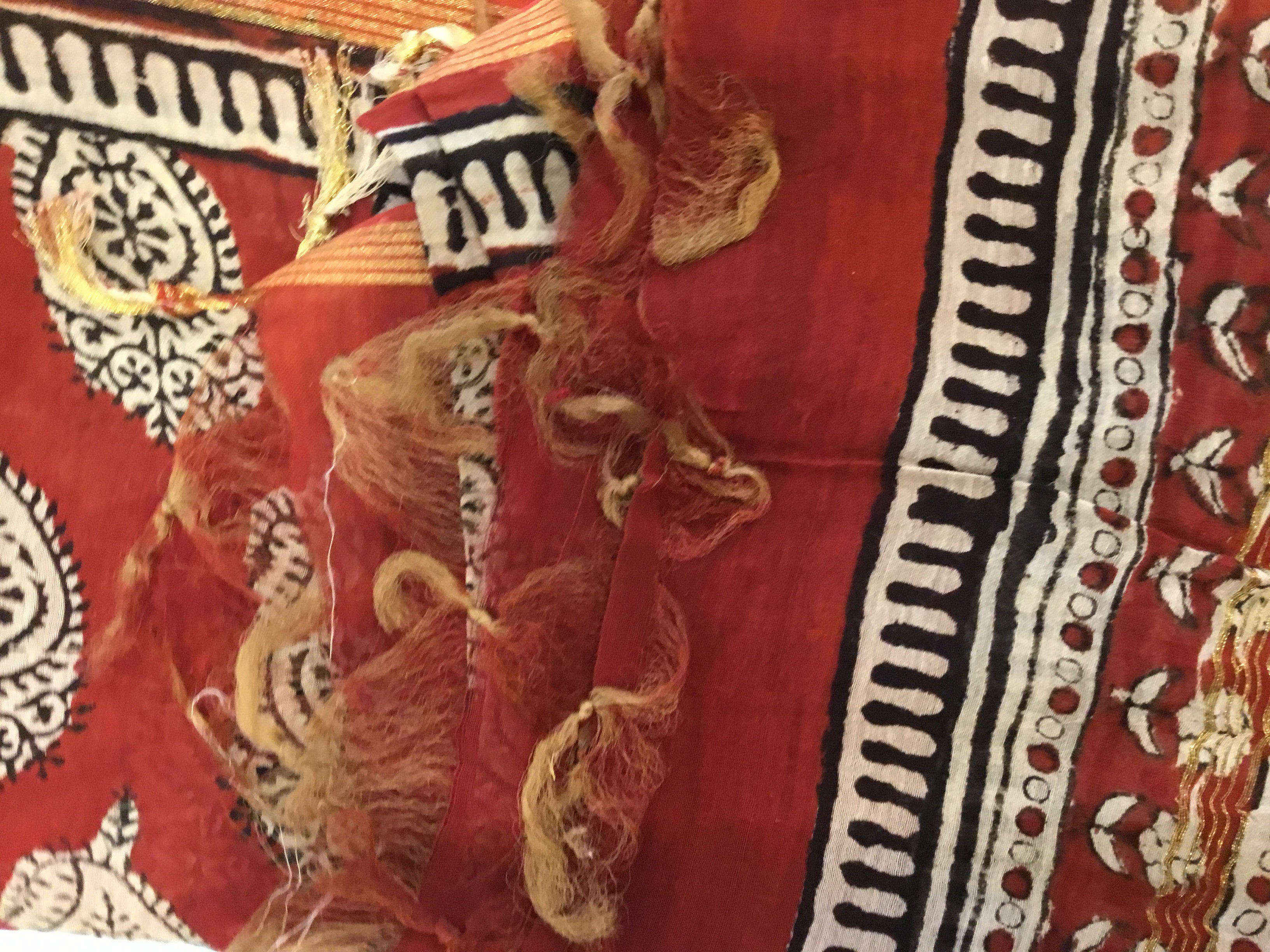 Chanderi Silk Cotton Scarf- Red Russet