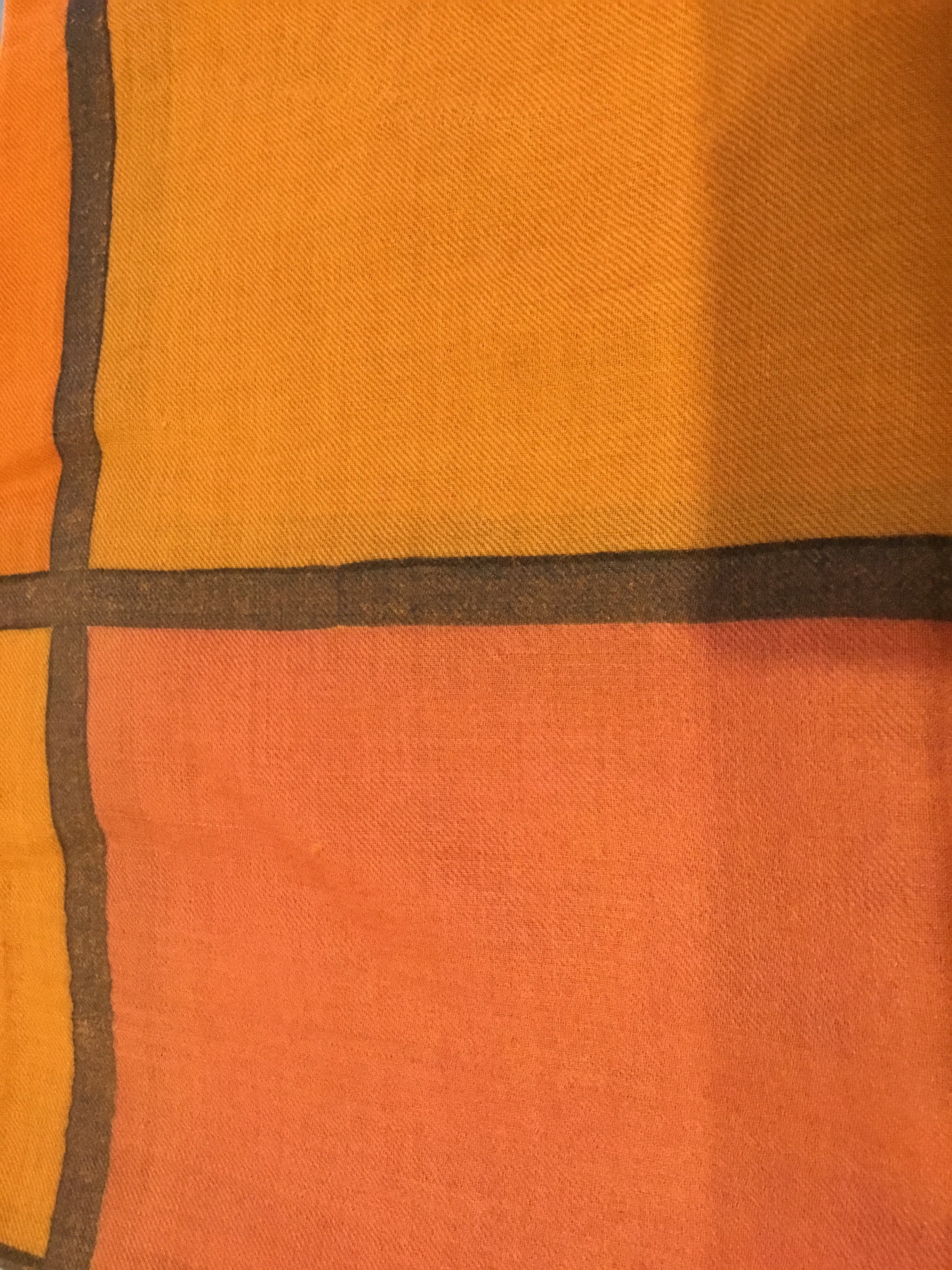 Cashmere Silk Box Scarf - Burnt Orange
