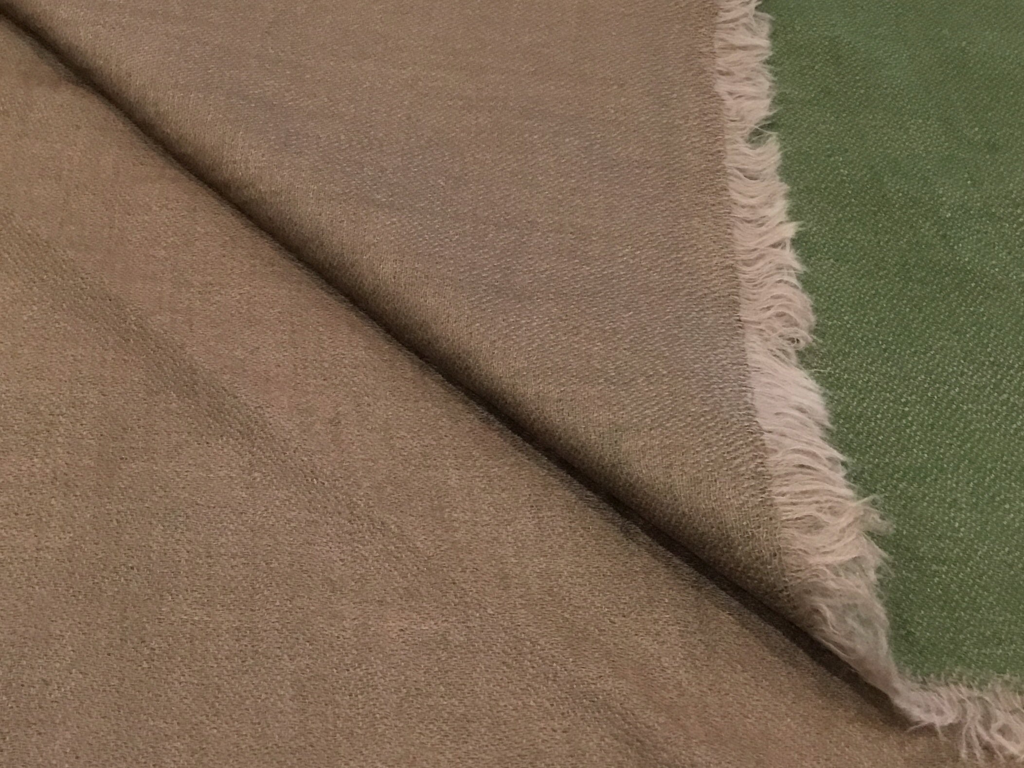 Cashmere Silk Duet Scarf - Jade/ Khaki