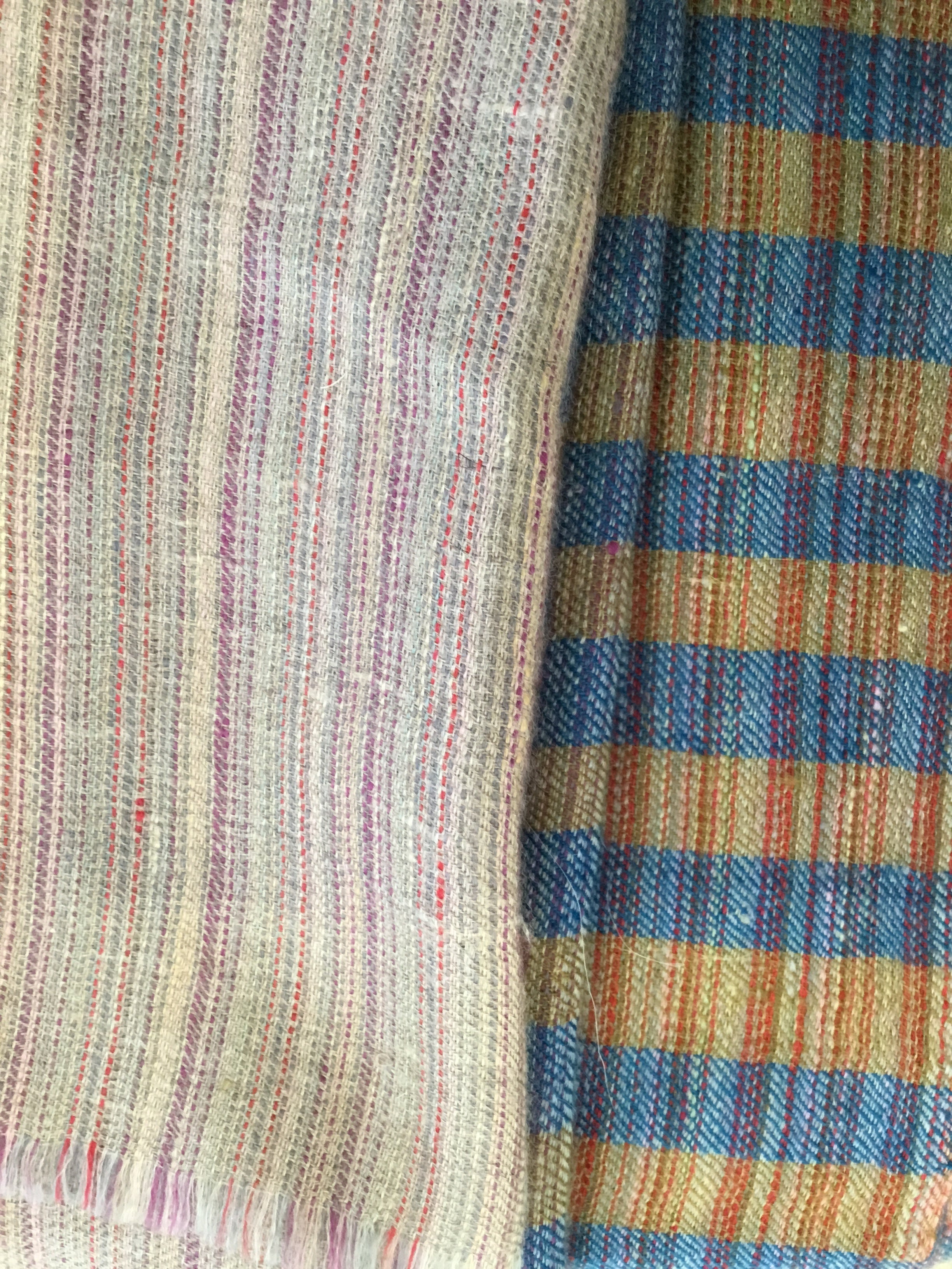 Pashmina Handloomed Scarf - Madras Stripe