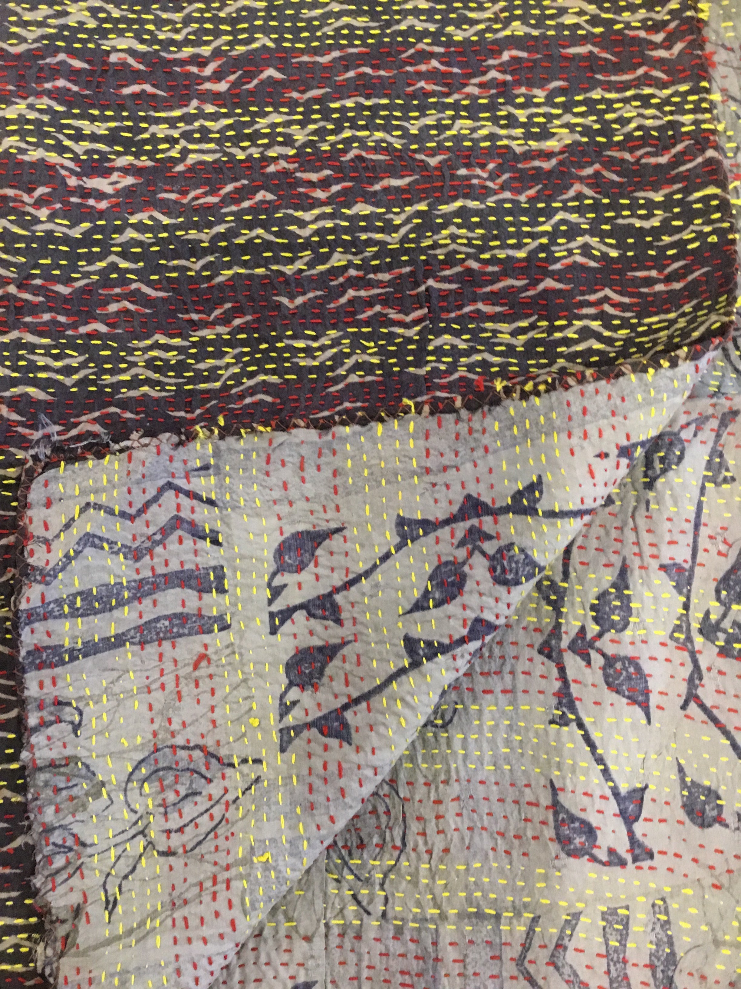 Vintage Silk Sari Scarf - Earthen Landscape