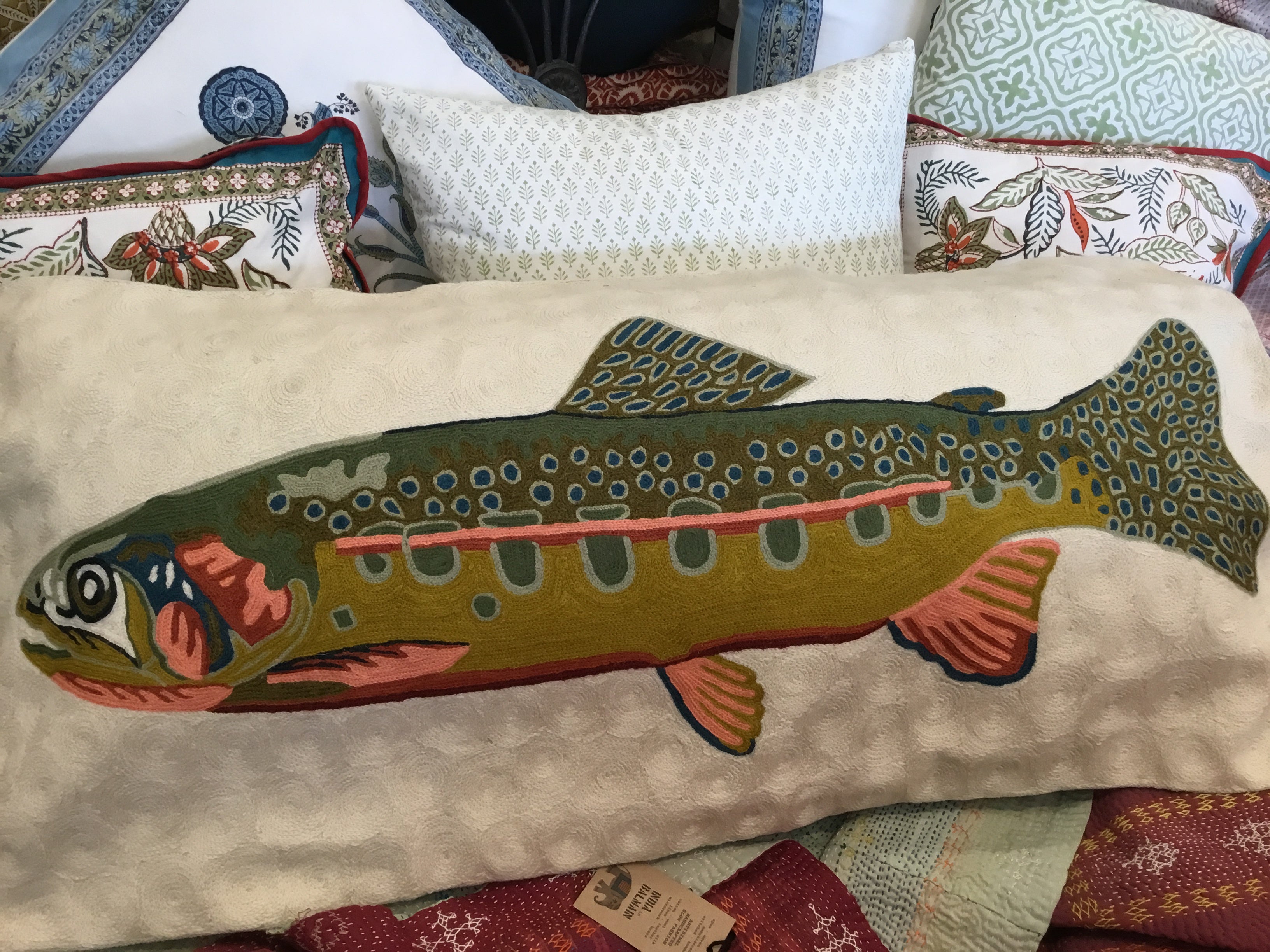 Kashmiri Wool Cushion - Highland Trout