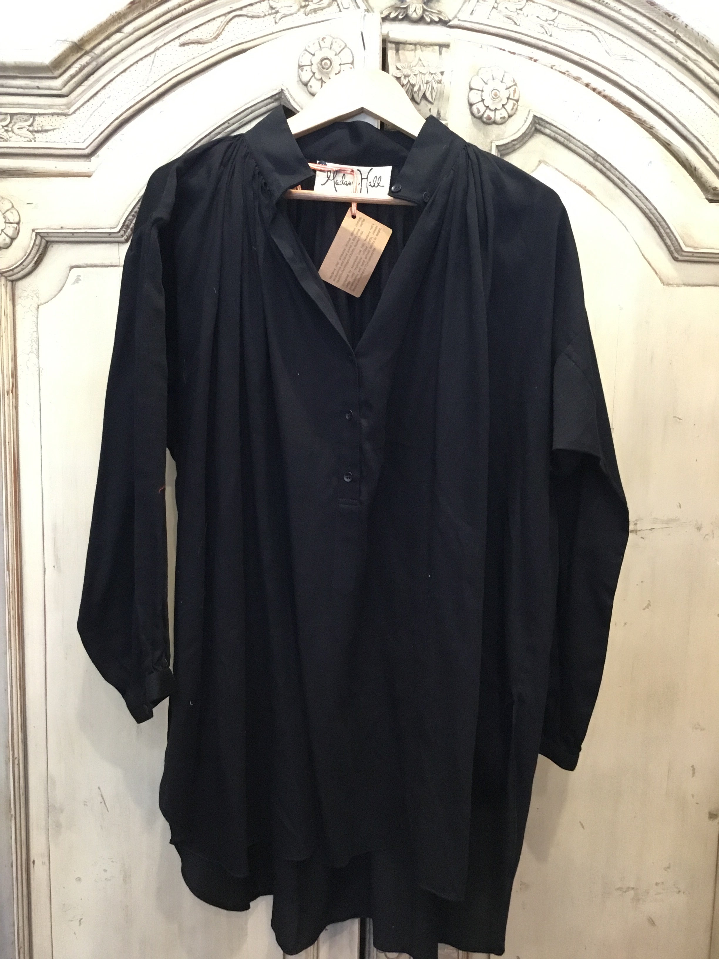High Collar Shirt- Black