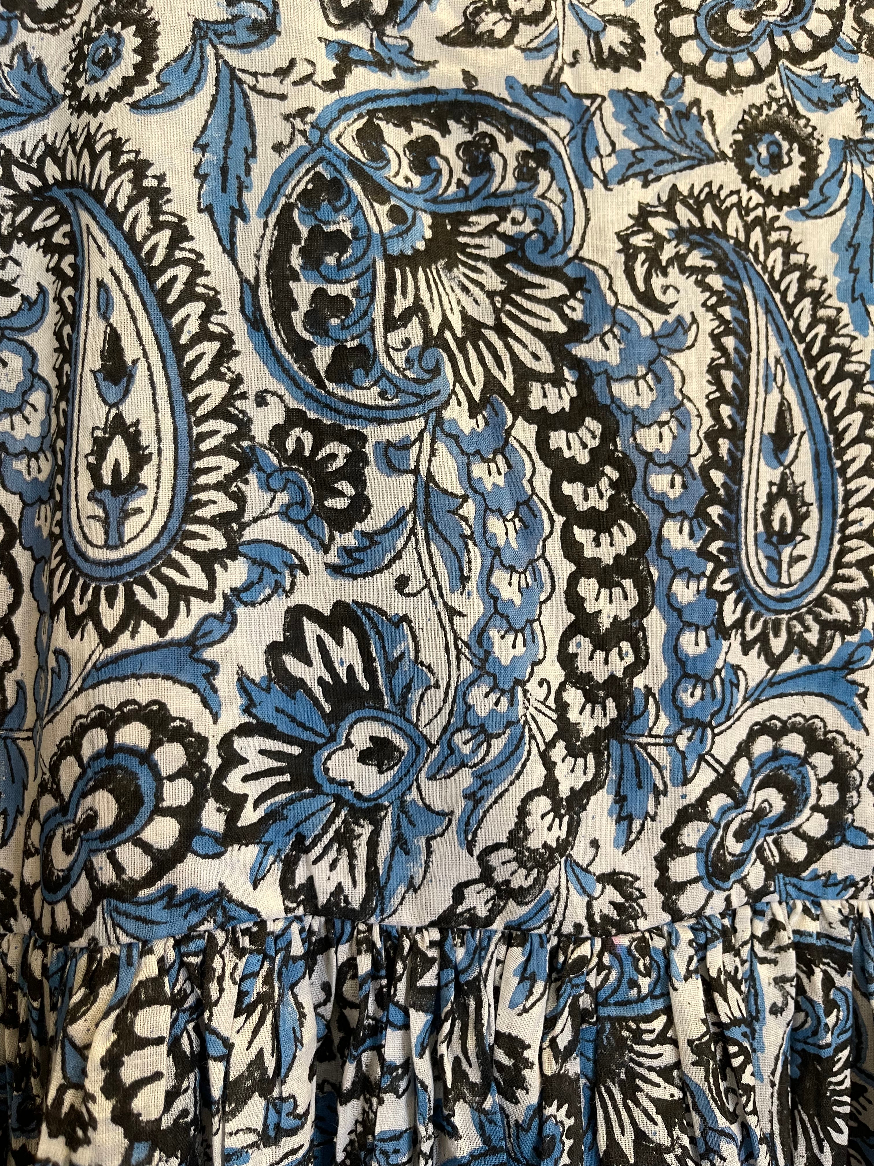 IIB BOHO DRESS - Blue Paisley