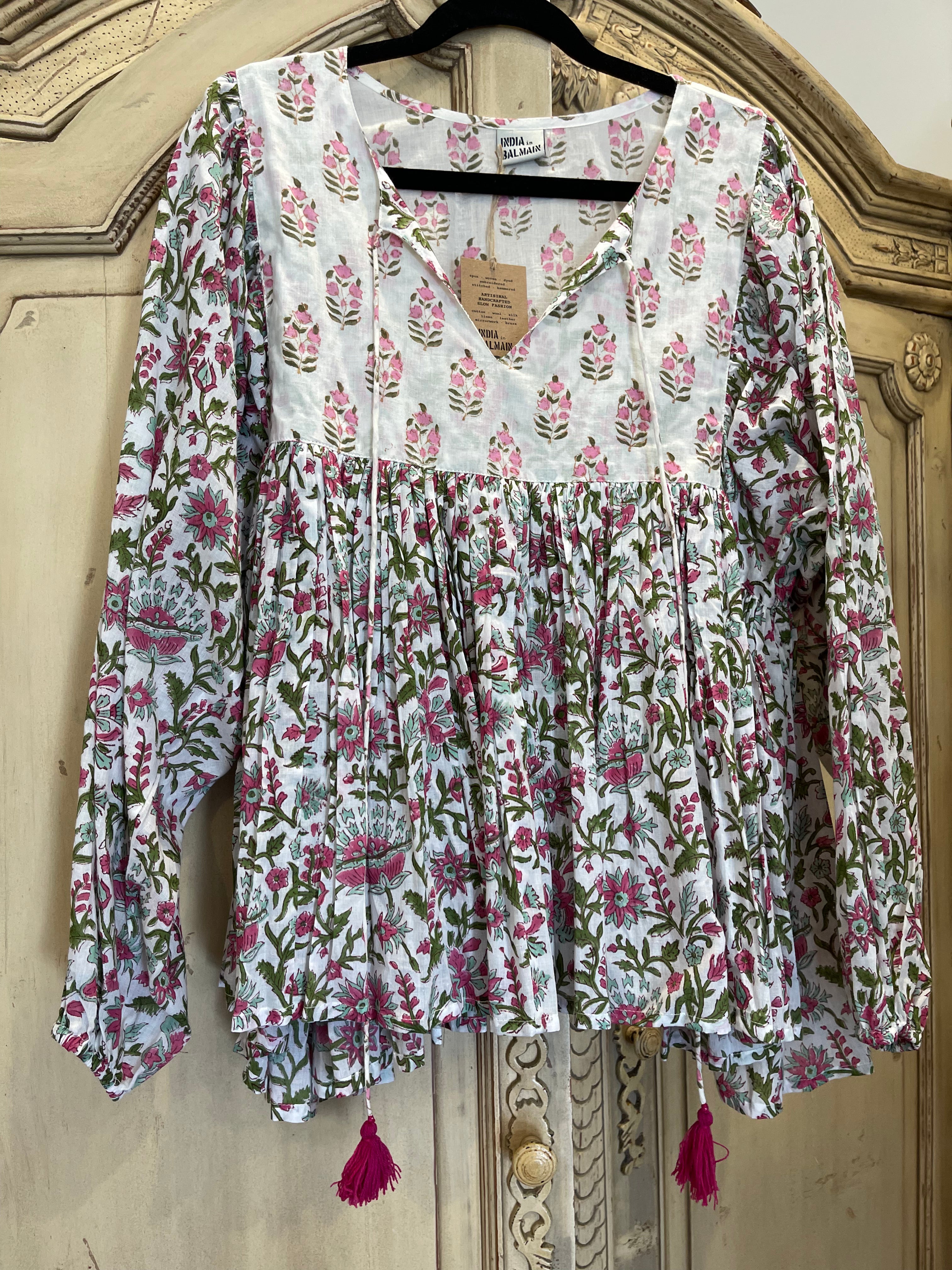 GYPSY TOP - PINK FLOWER