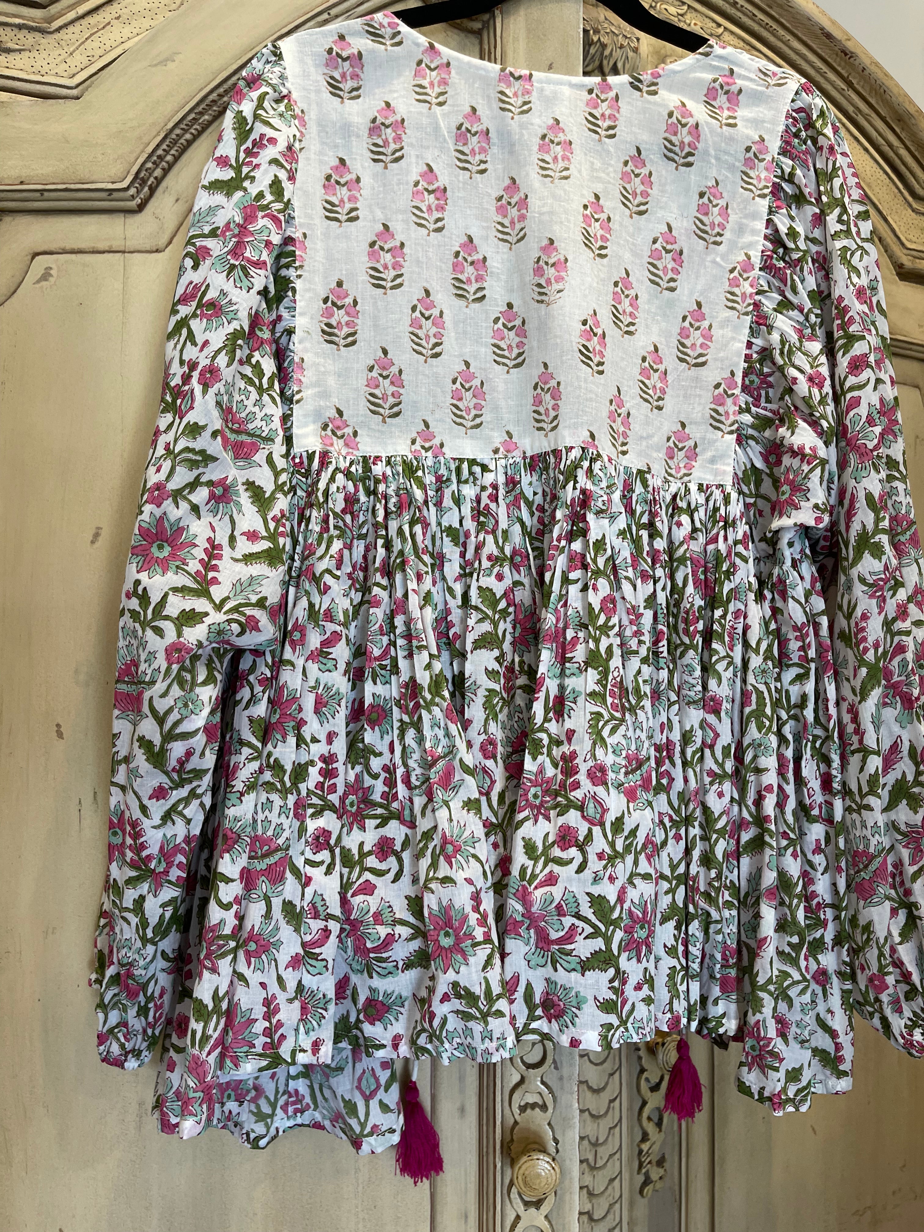 GYPSY TOP - PINK FLOWER