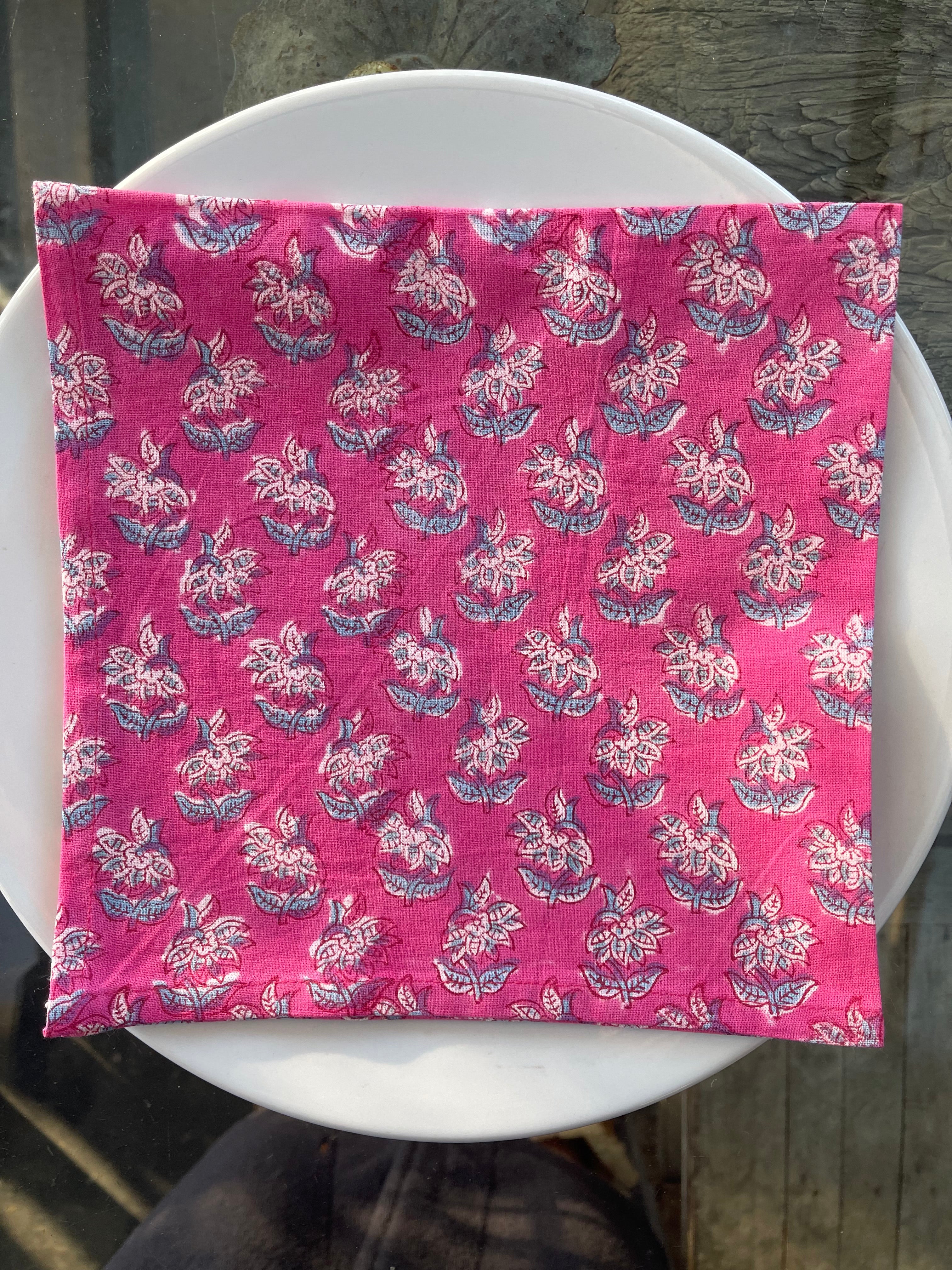 Napkins - Pink Butti Blue