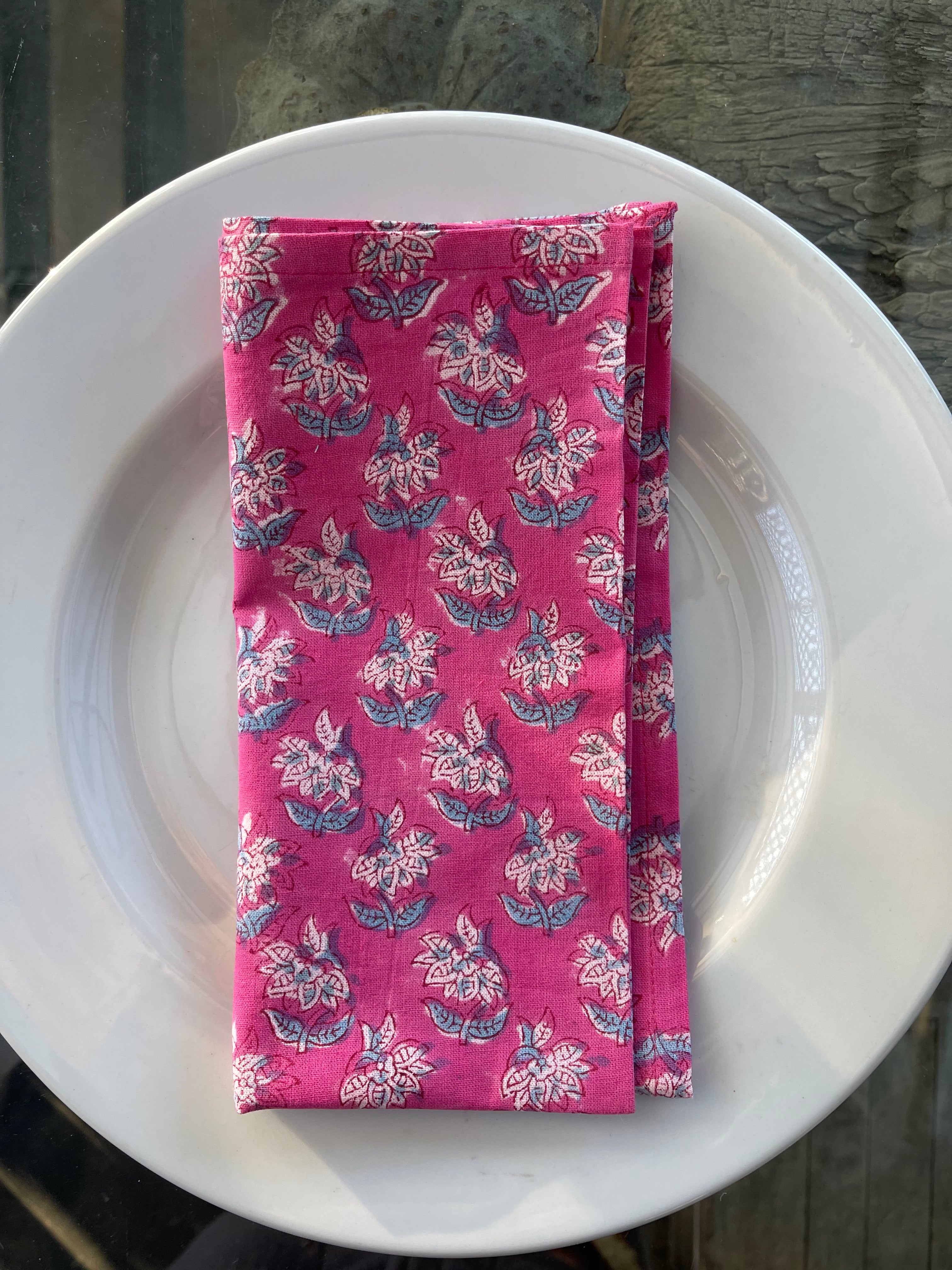 Napkins - Pink Butti Blue