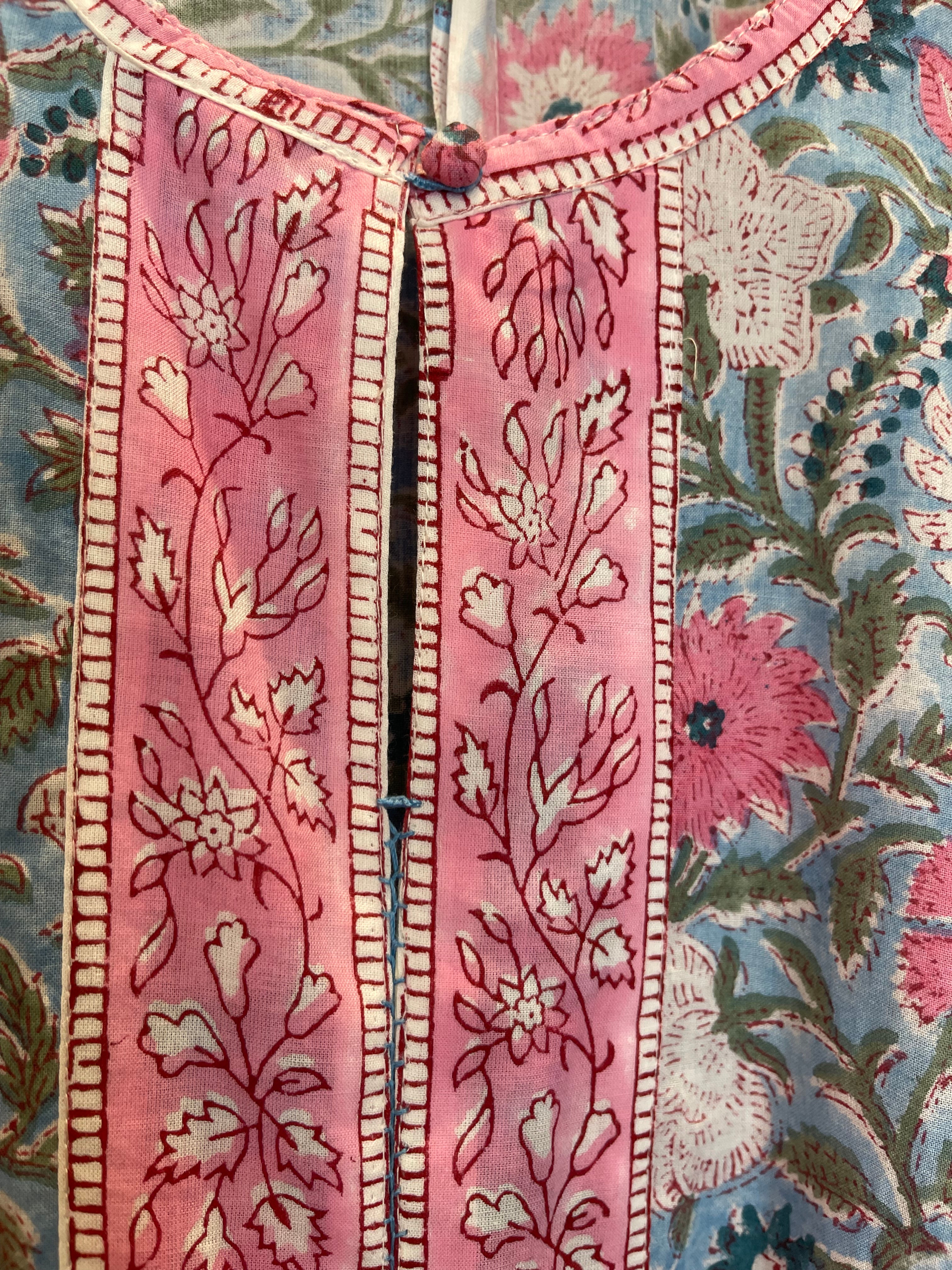 BHOPALI KURTA DRESS - SKY BLUE