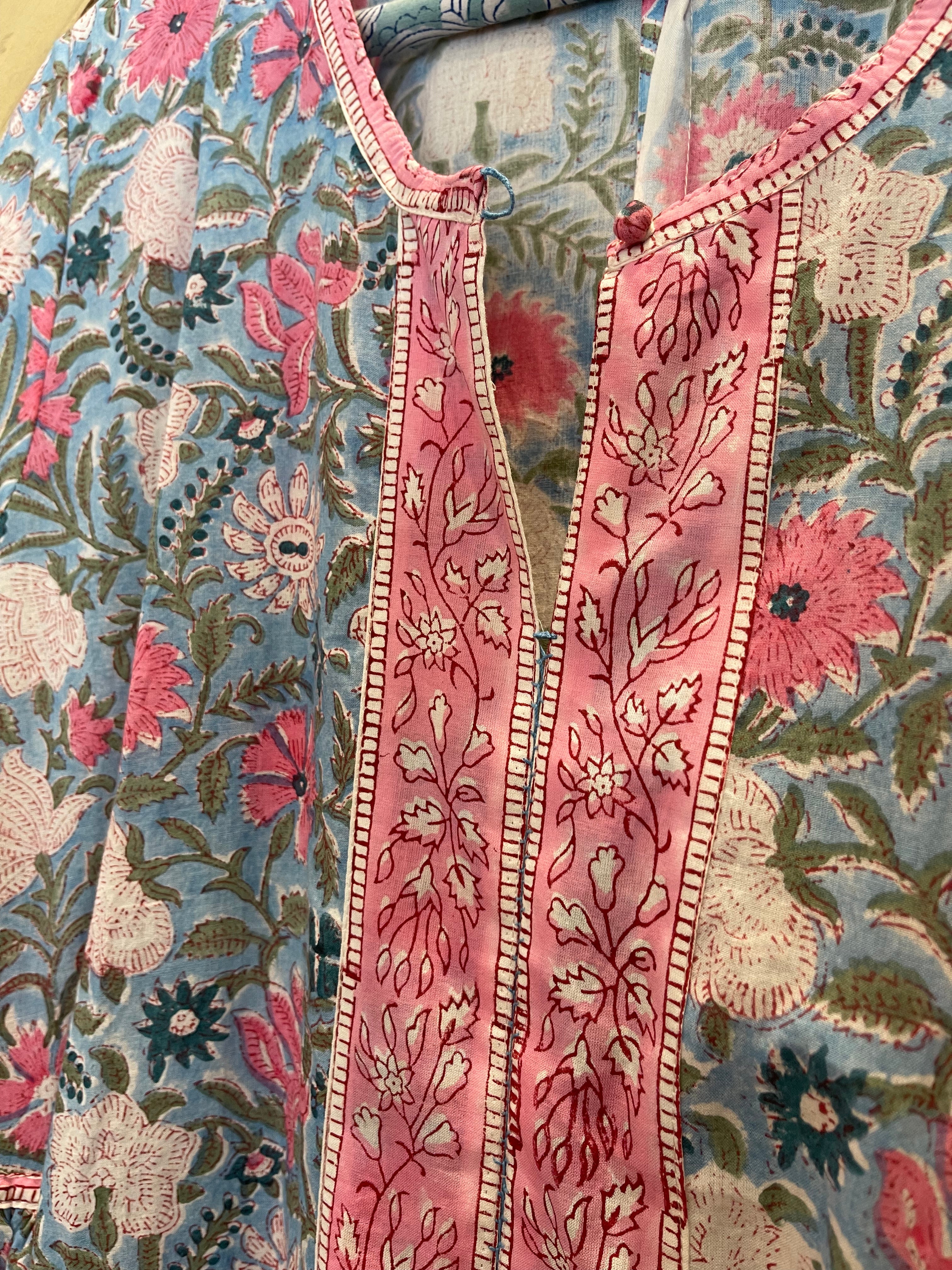 BHOPALI KURTA DRESS - SKY BLUE