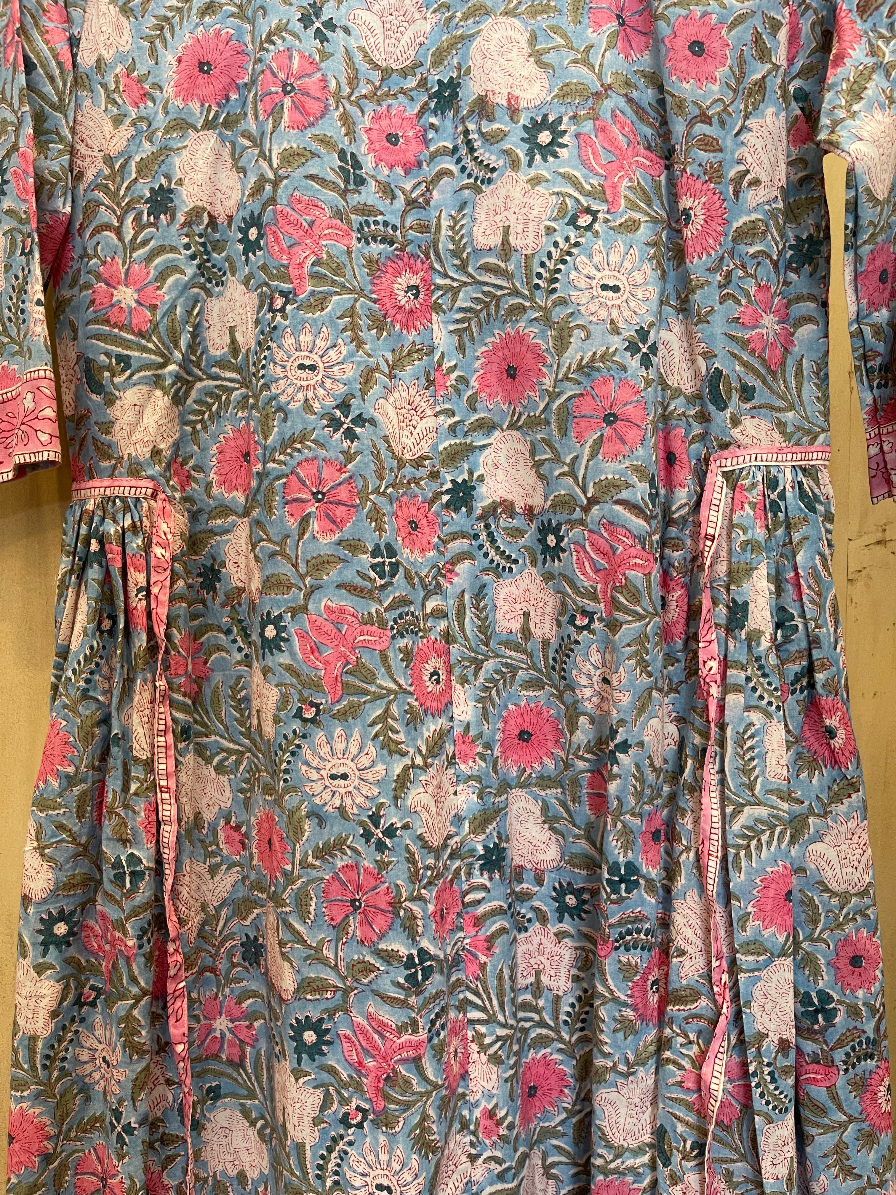 BHOPALI KURTA DRESS - SKY BLUE