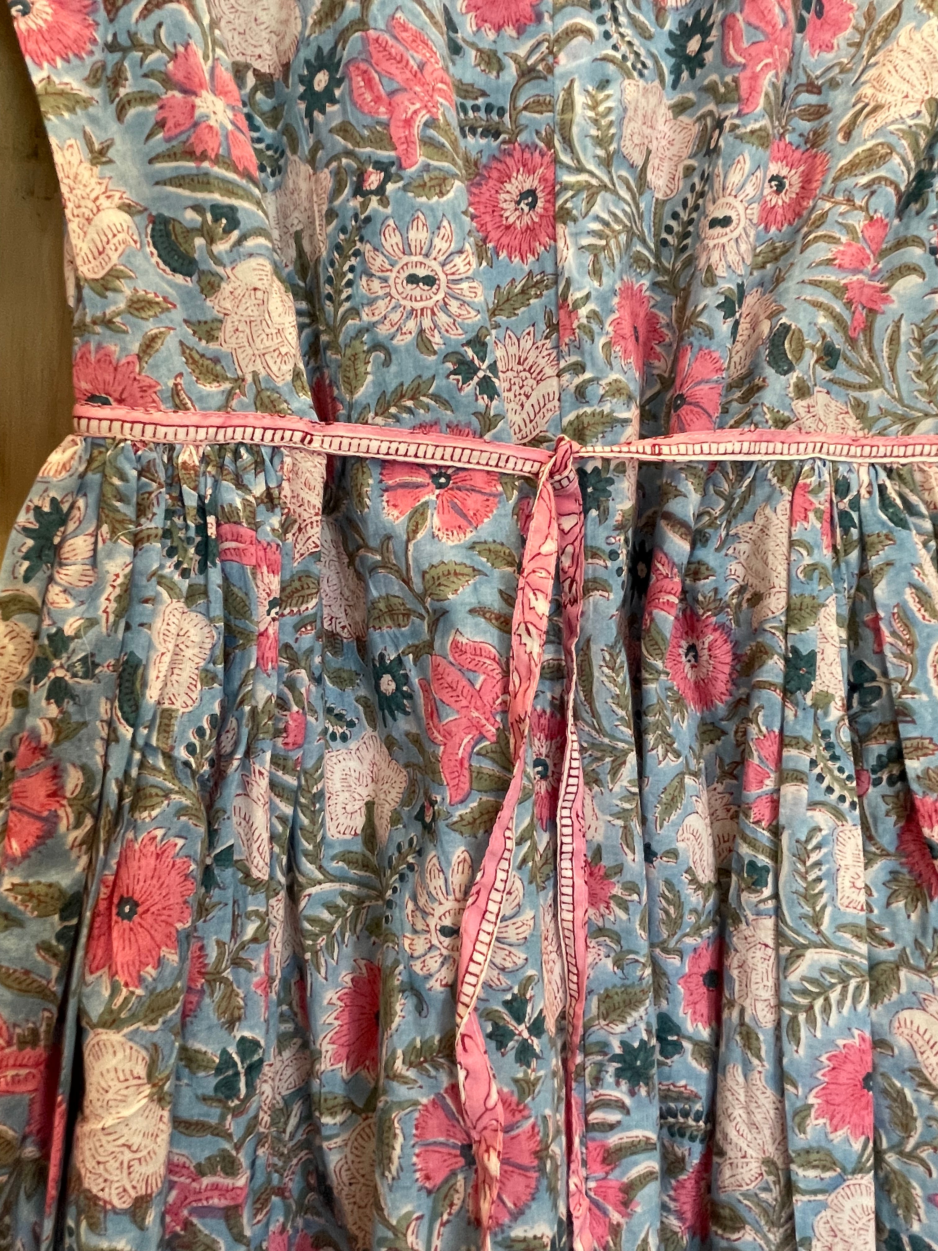 BHOPALI KURTA DRESS - SKY BLUE