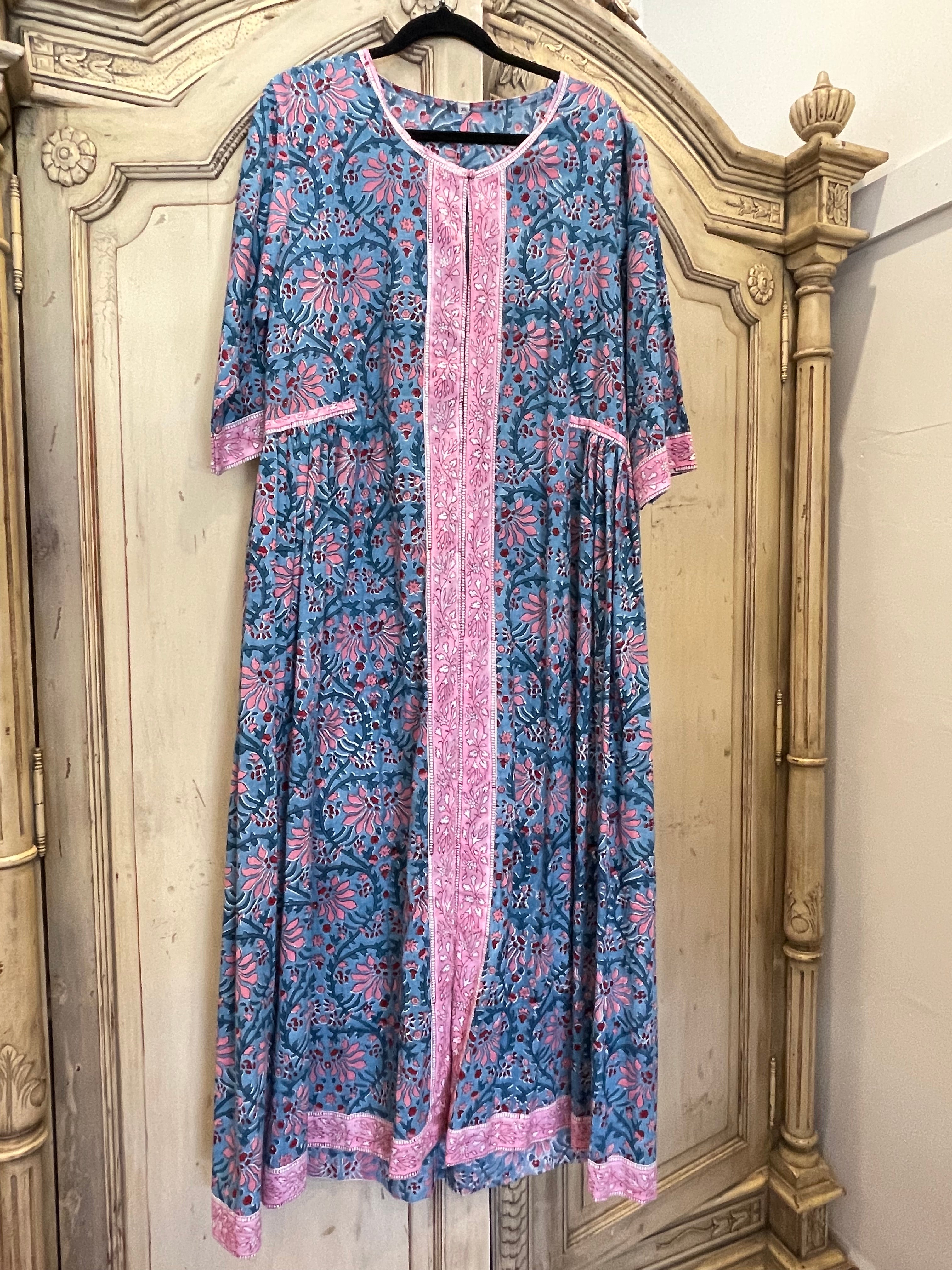 BHOPALI KURTA DRESS - EVENING BLUE
