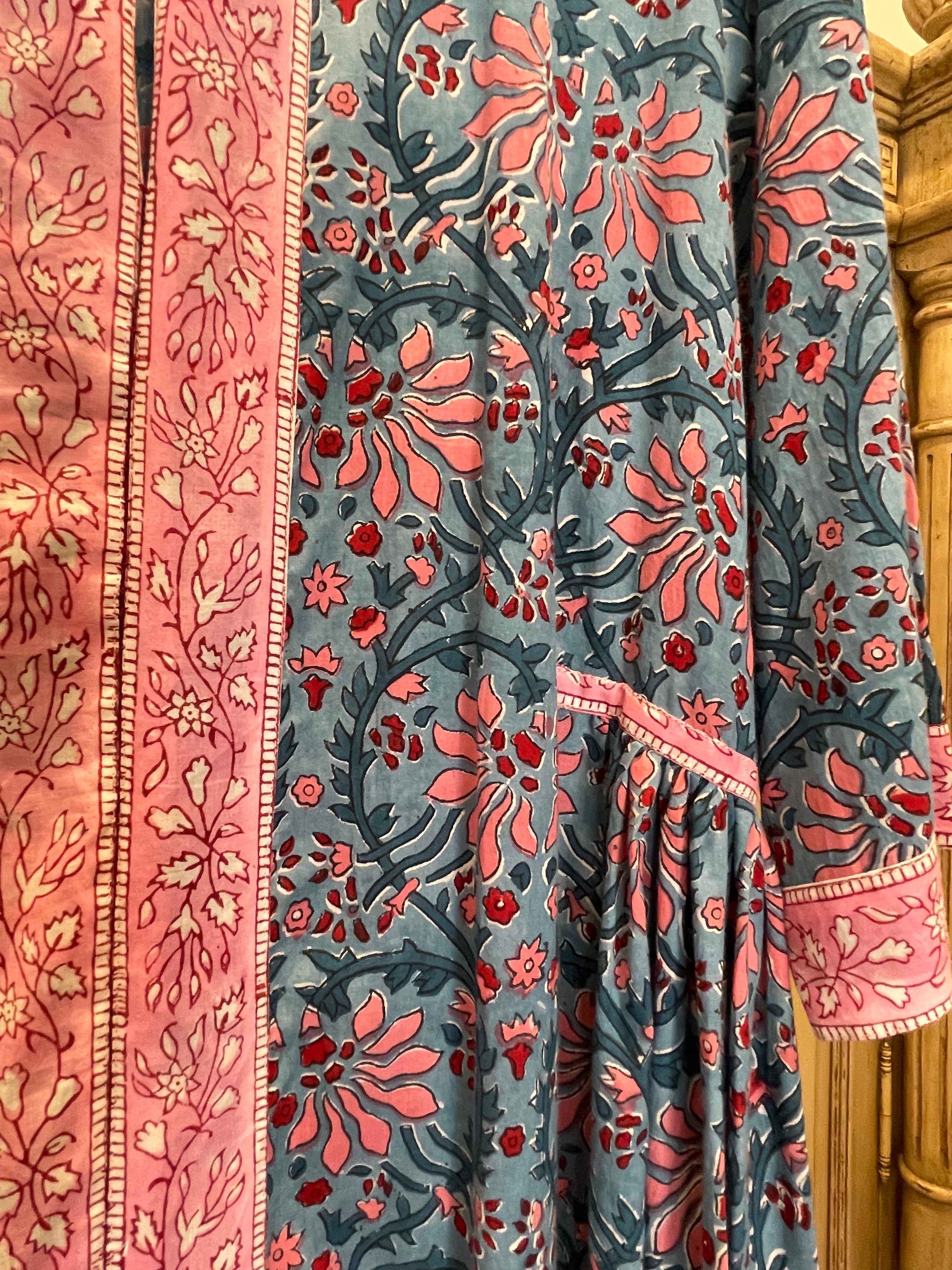 BHOPALI KURTA DRESS - EVENING BLUE