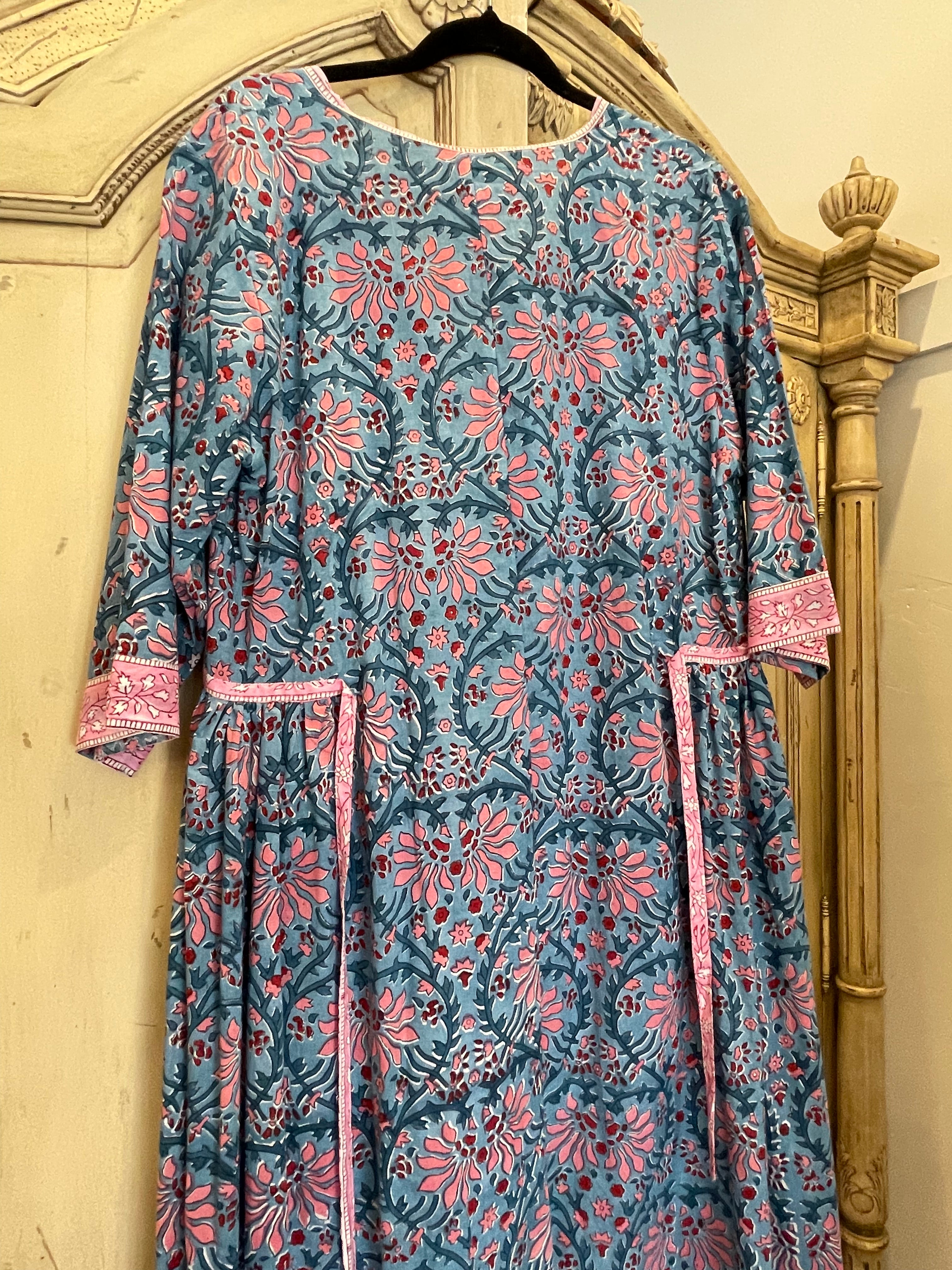 BHOPALI KURTA DRESS - EVENING BLUE