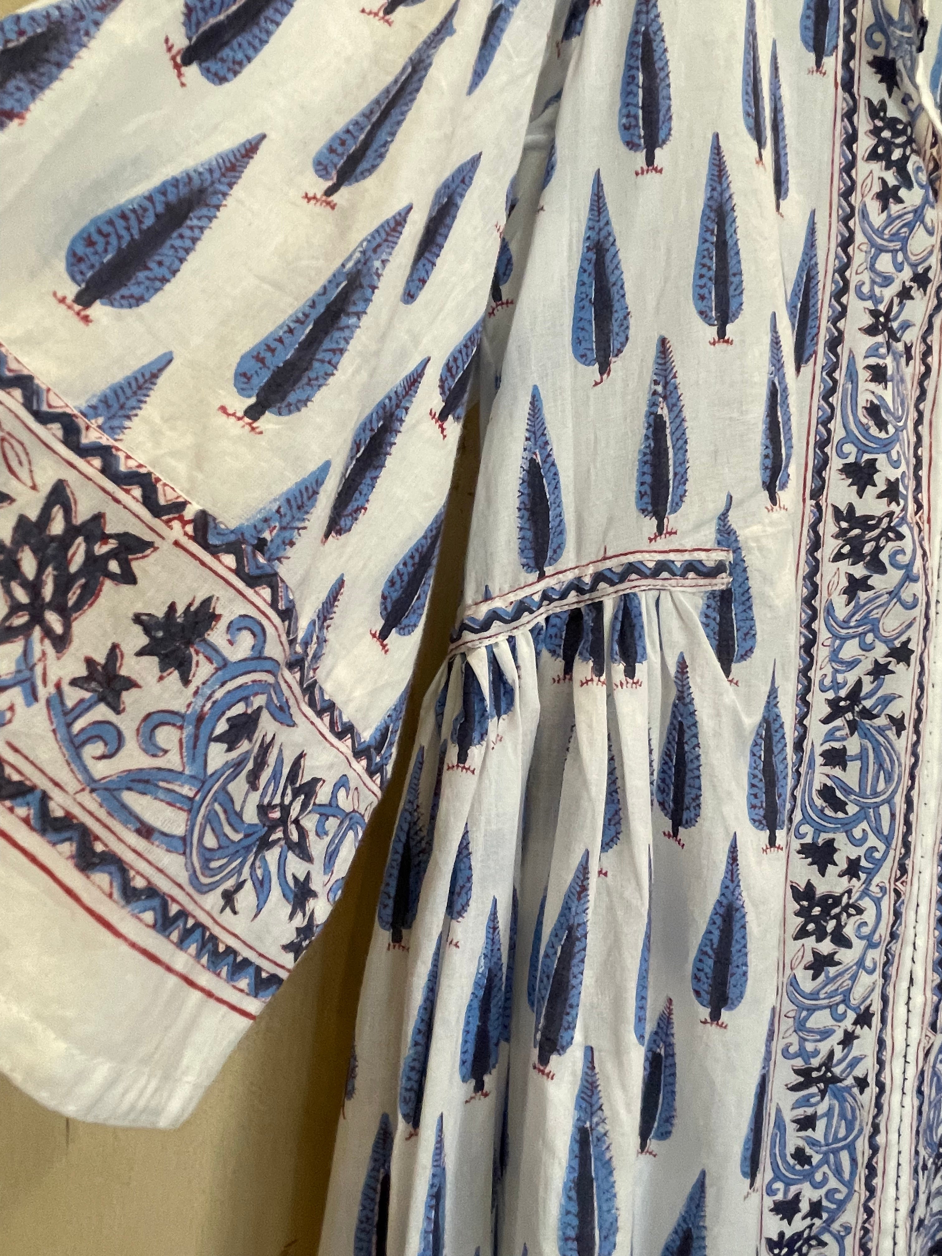 BHOPALI KURTA DRESS - INDIGO CYPRESS