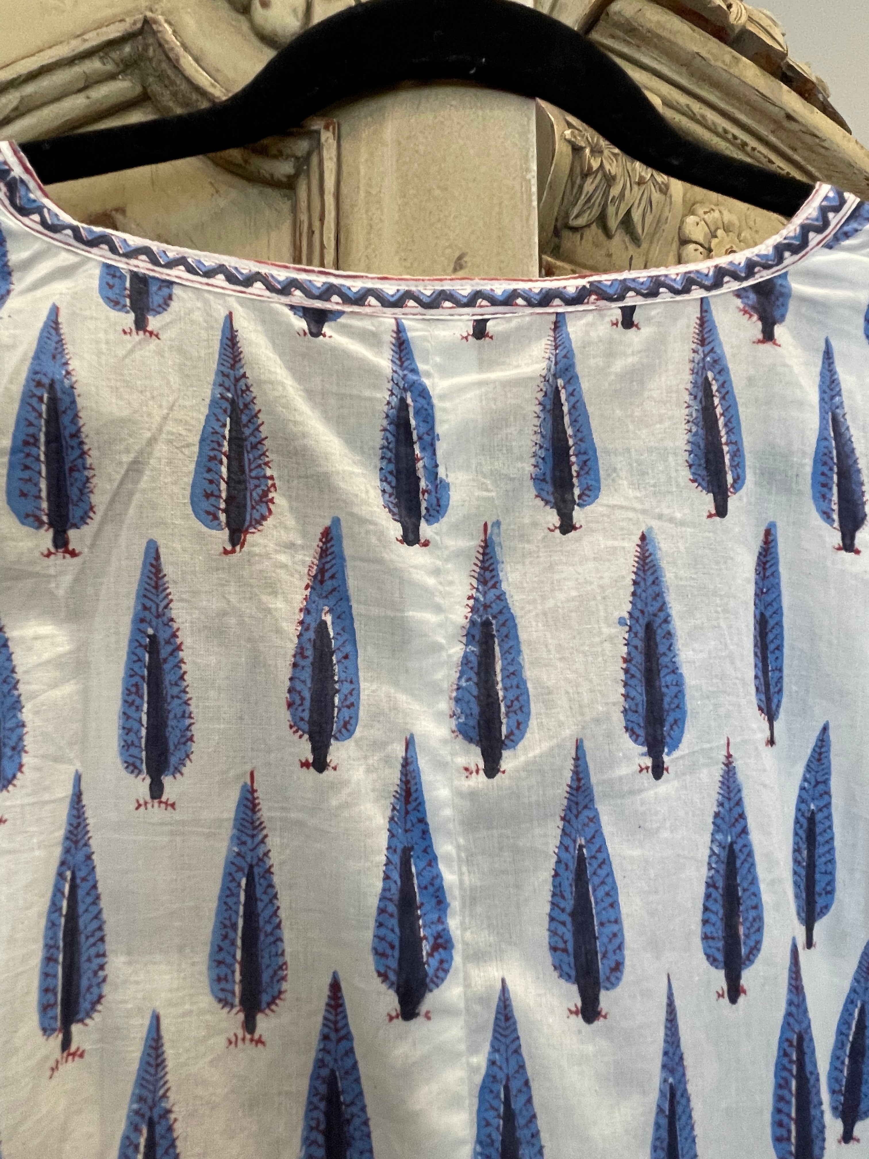 BHOPALI KURTA DRESS - INDIGO CYPRESS