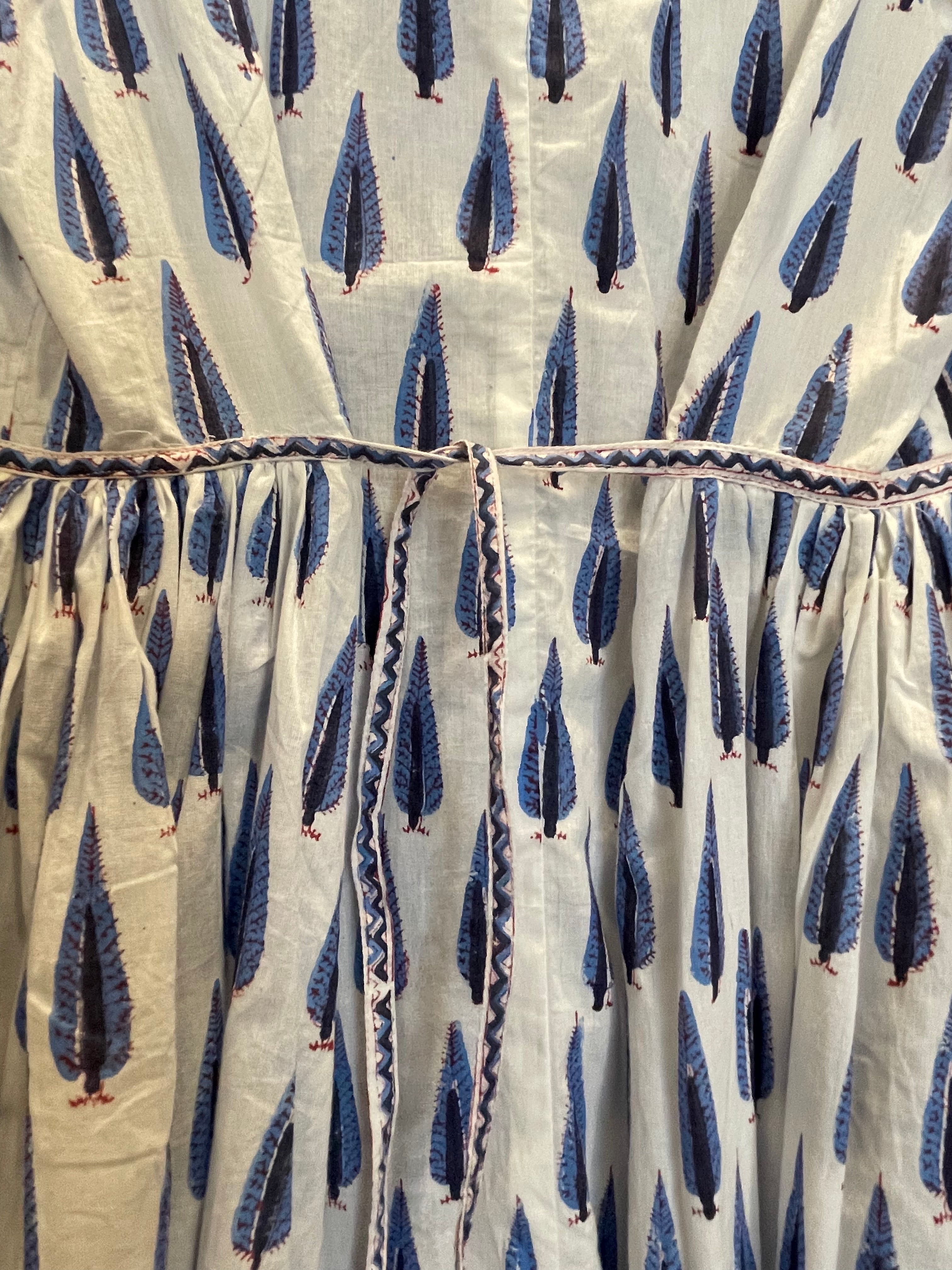 BHOPALI KURTA DRESS - INDIGO CYPRESS