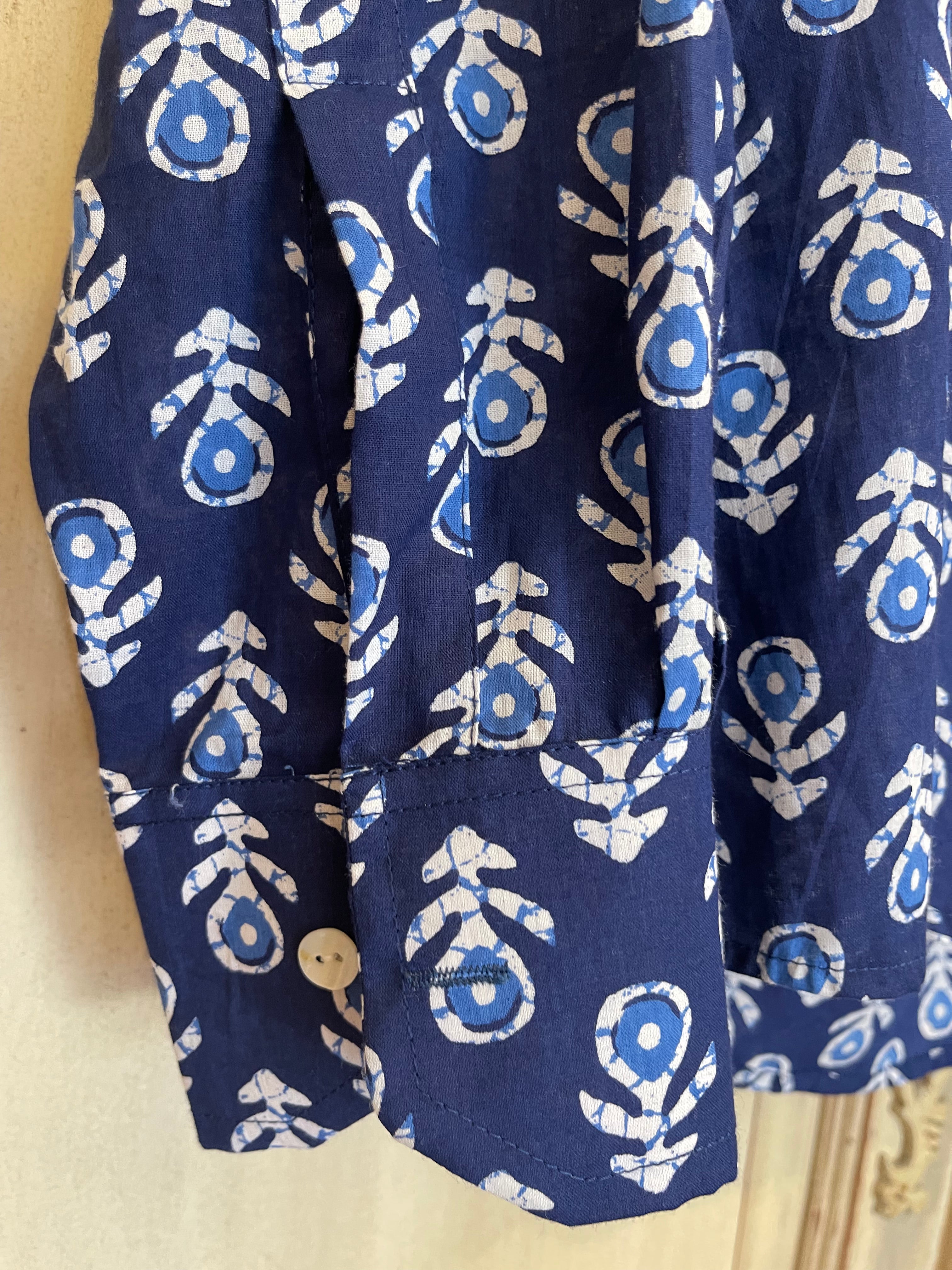 Boyfriend Shirt - DARK INDIGO FLORAL