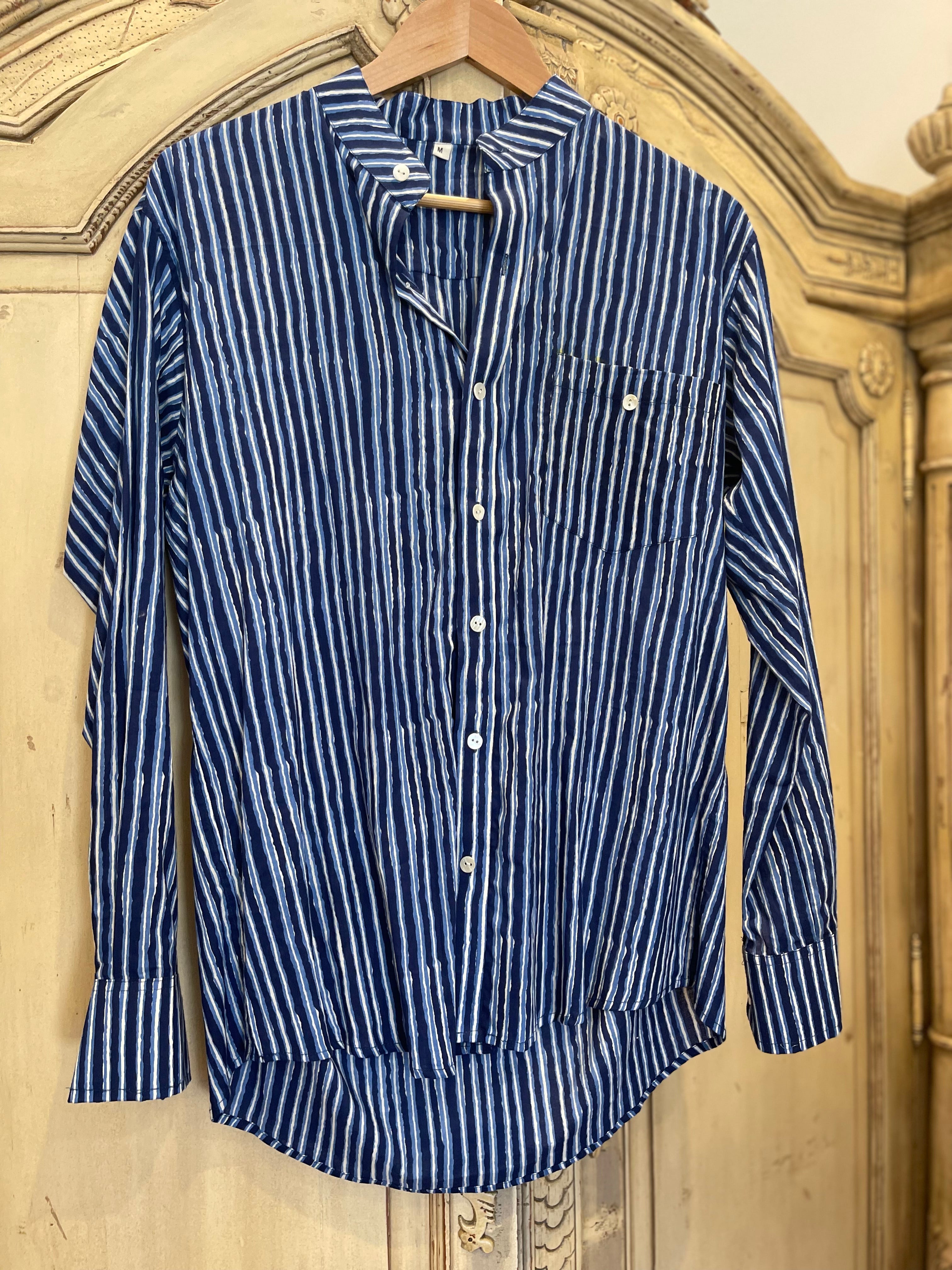 Boyfriend Shirt - INDIGO STRIPES