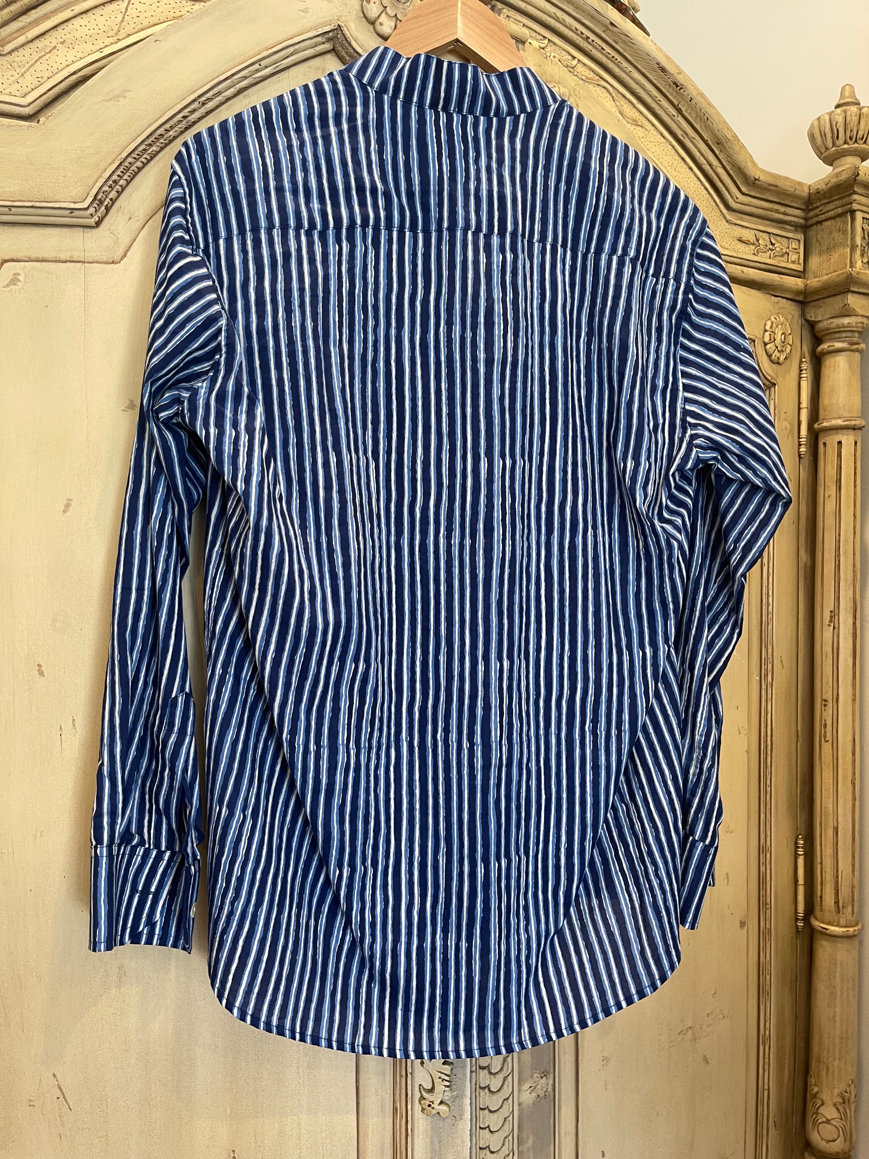 Boyfriend Shirt - INDIGO STRIPES