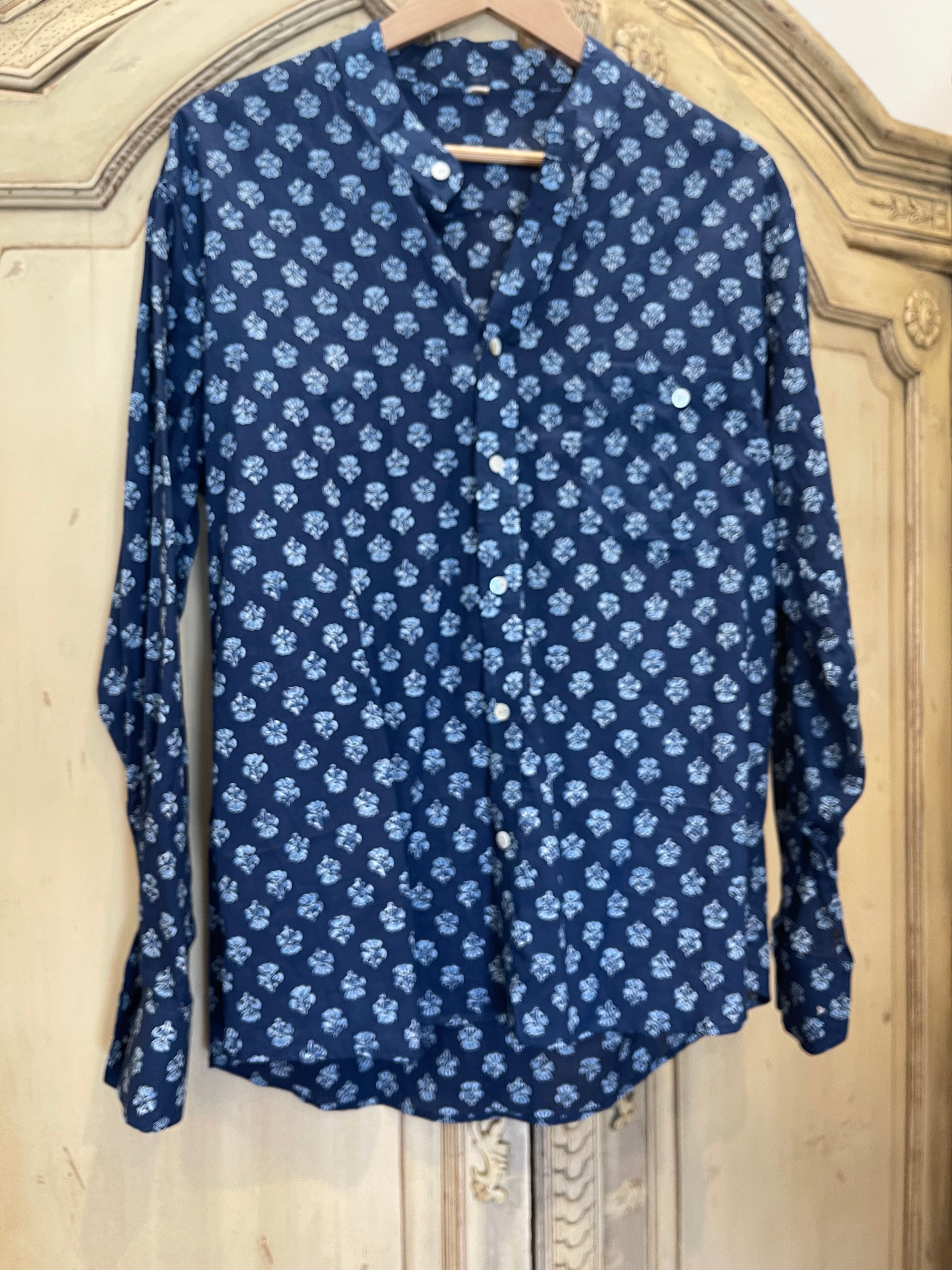 Boyfriend Shirt - INDIGO FLORAL