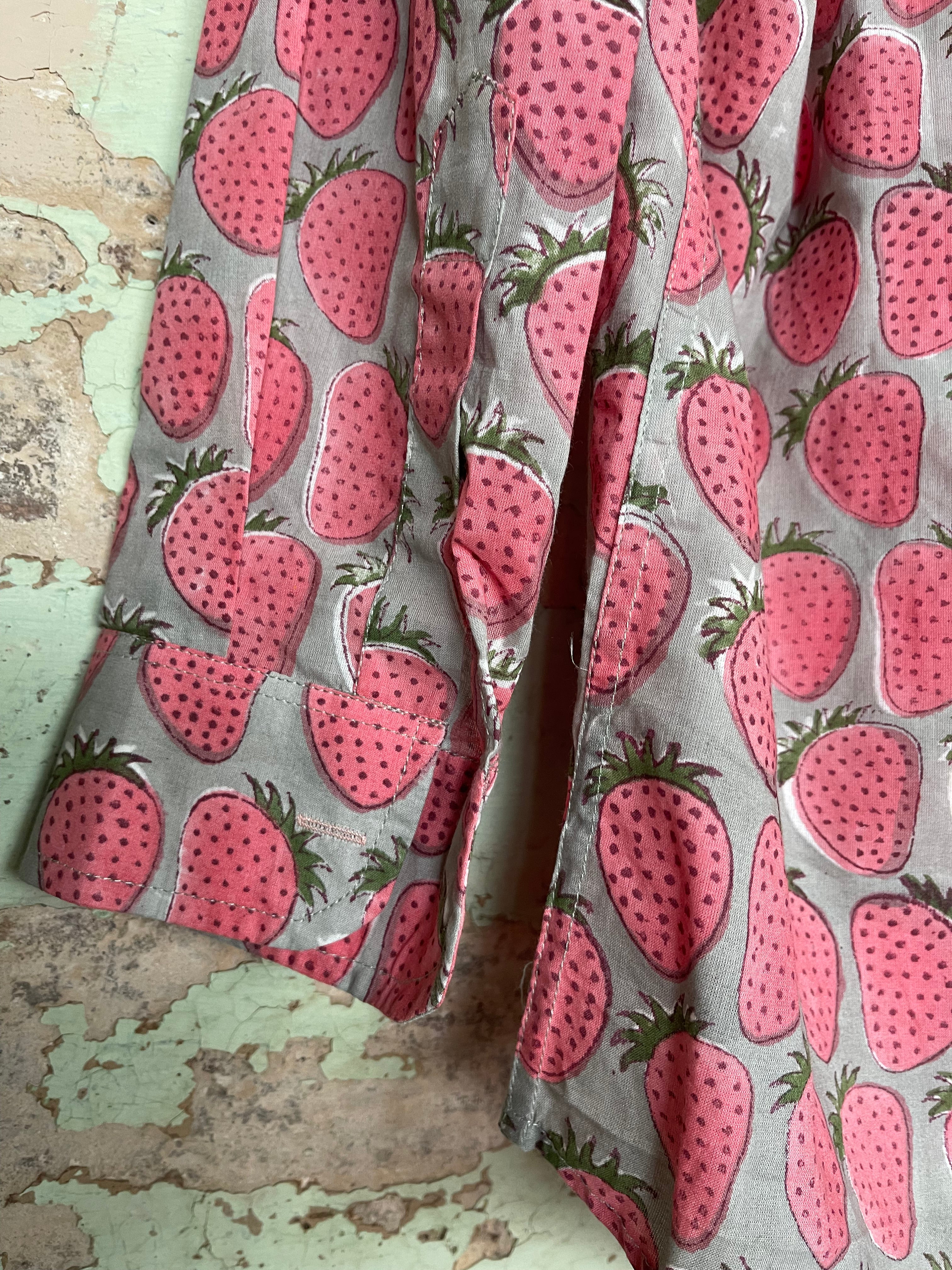 Handblock Printed Mens/Unisex Shirt - Fruitful