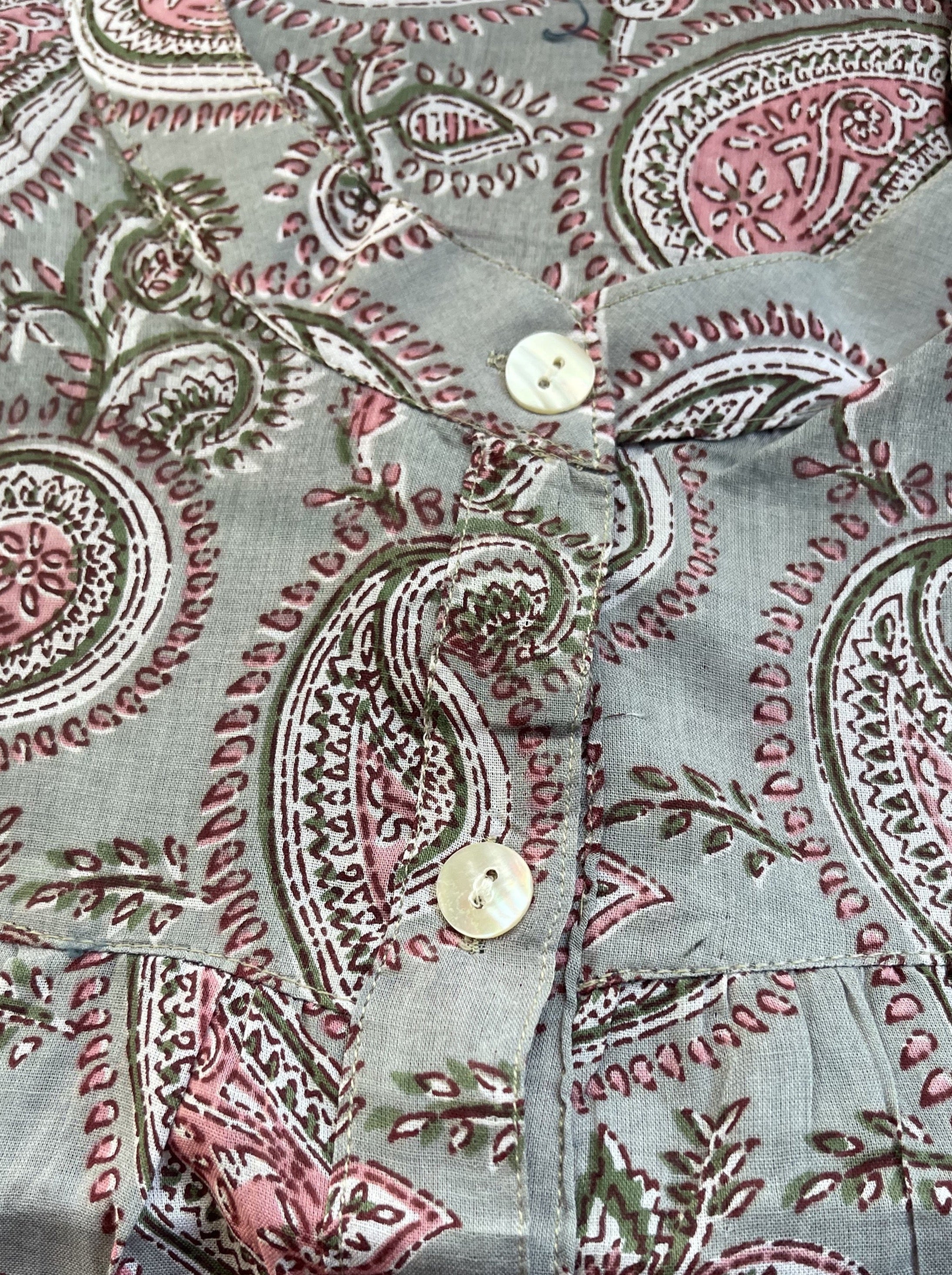 Handblock Printed Blouse - FRENCH PAISLEY