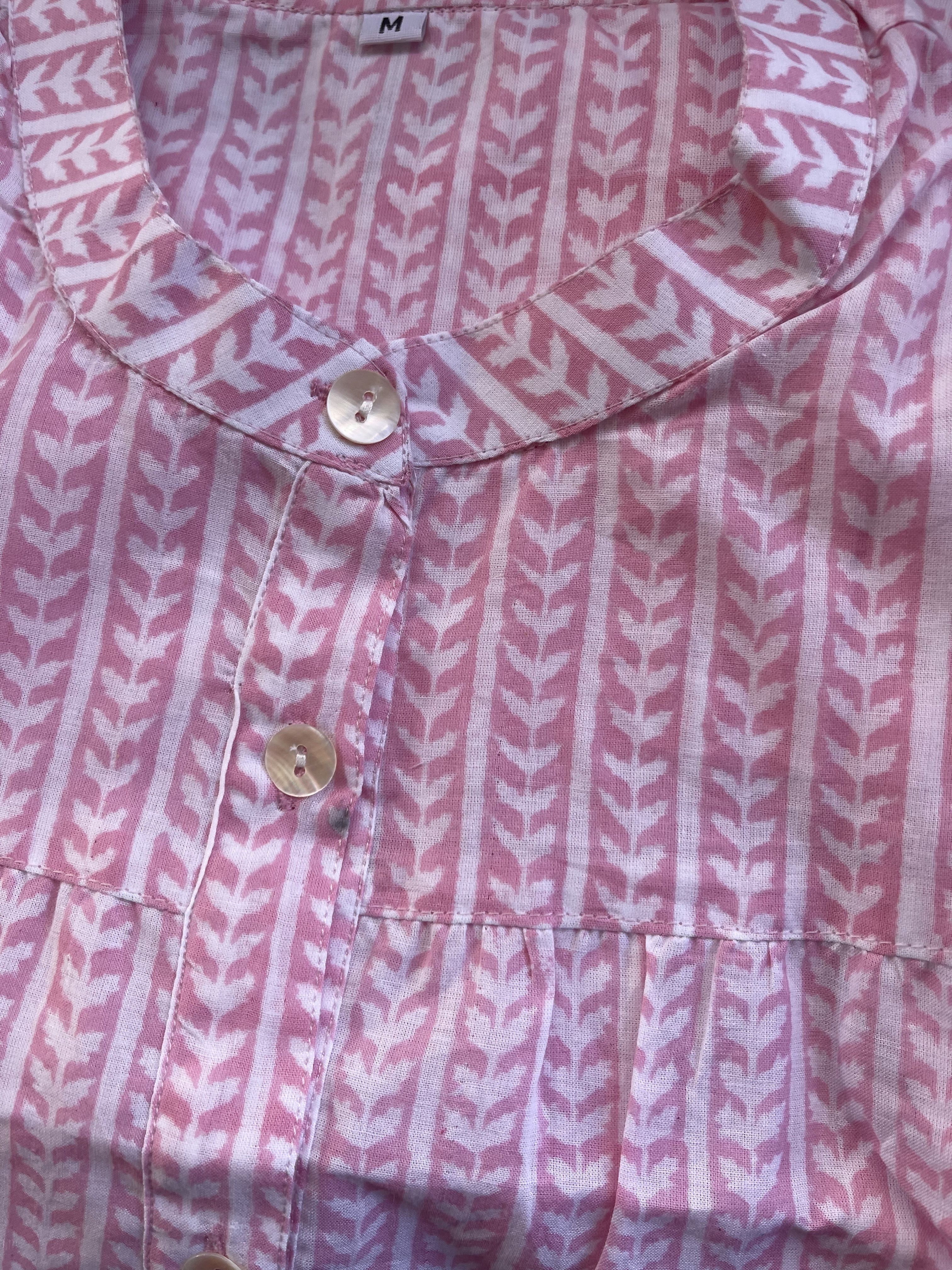 Handblock Printed Blouse - PRETTY PINK