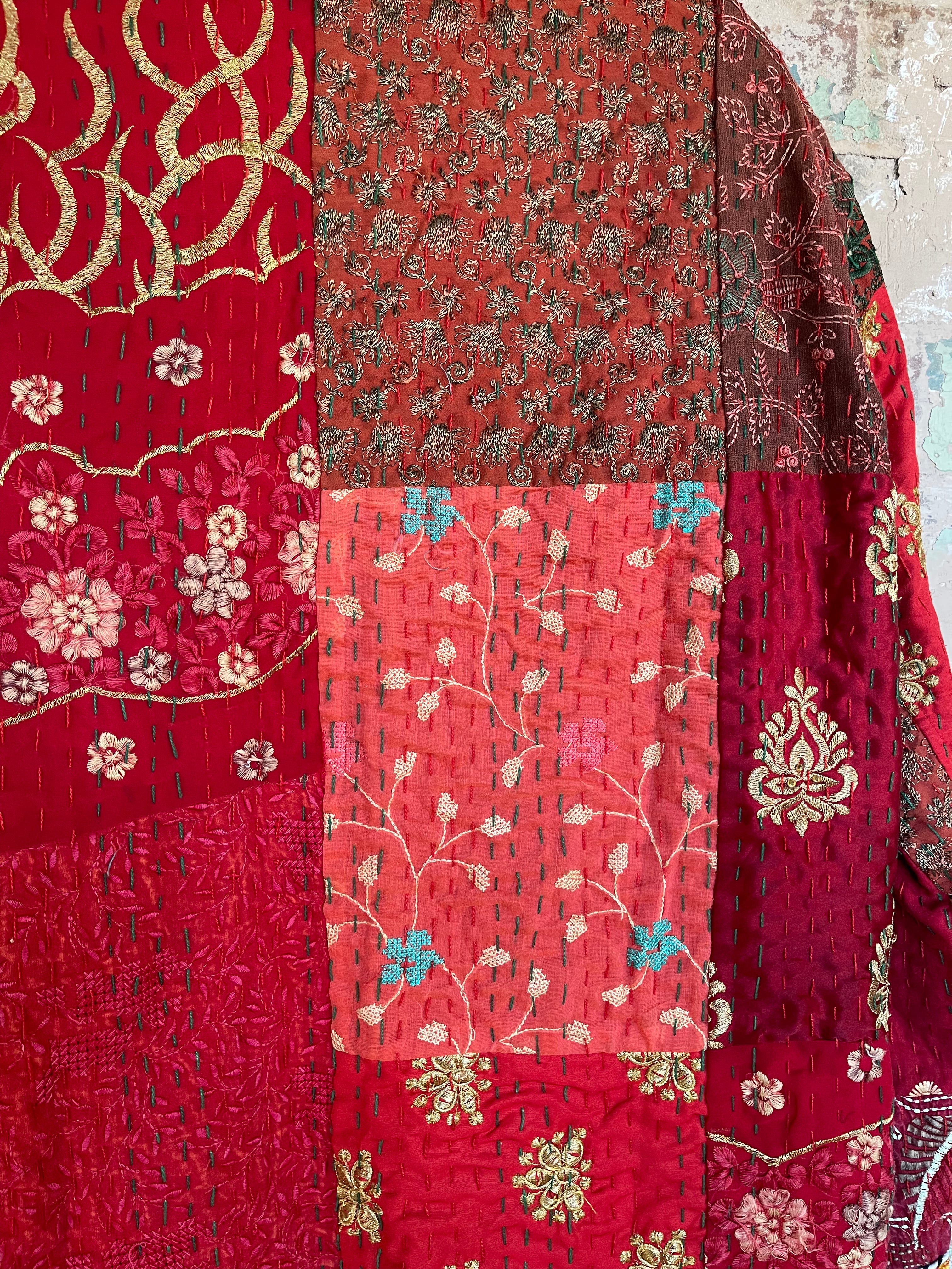 Embroidered Kantha Coat - Evening