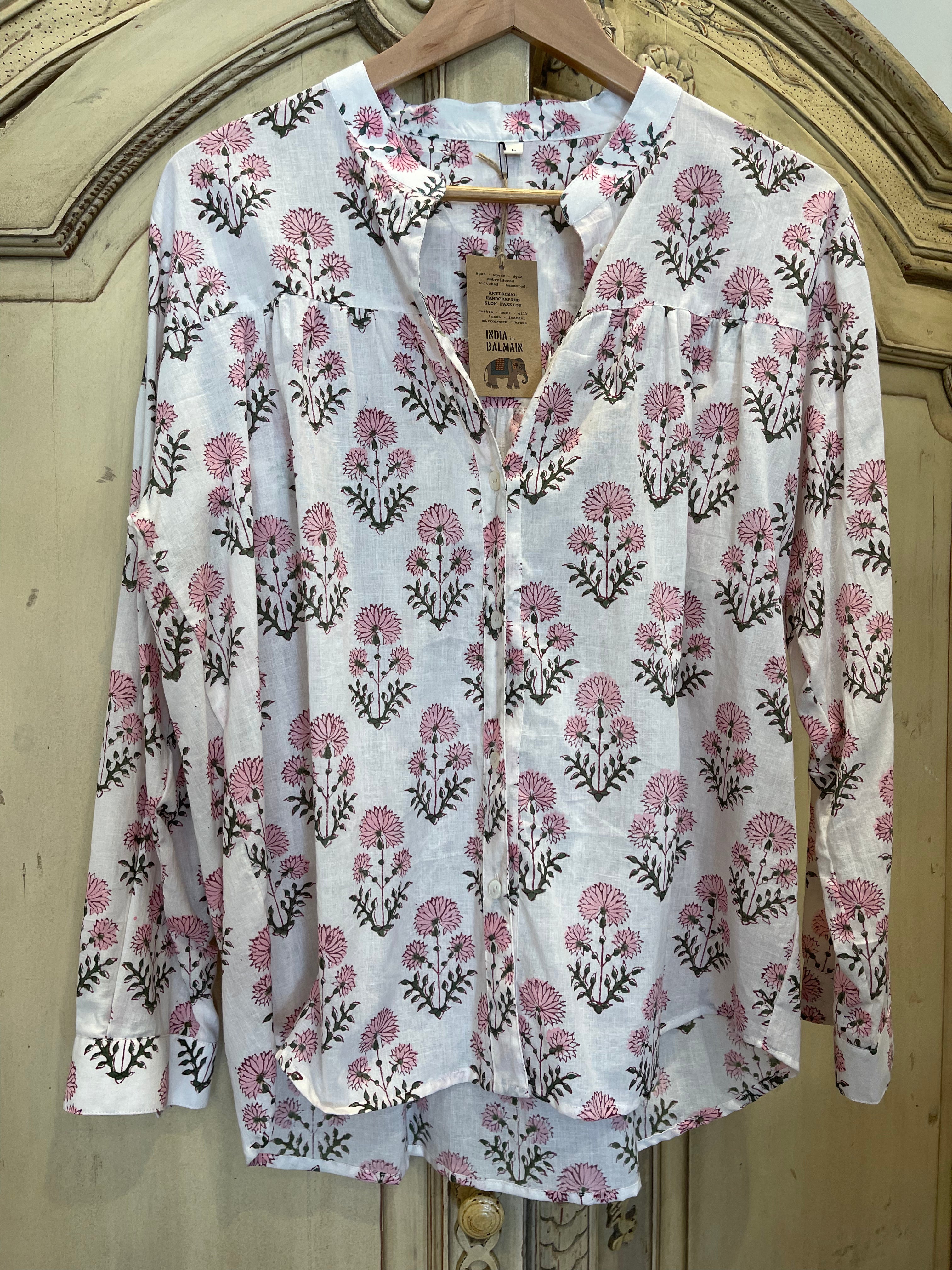 Handblock Printed Blouse - CHLOE