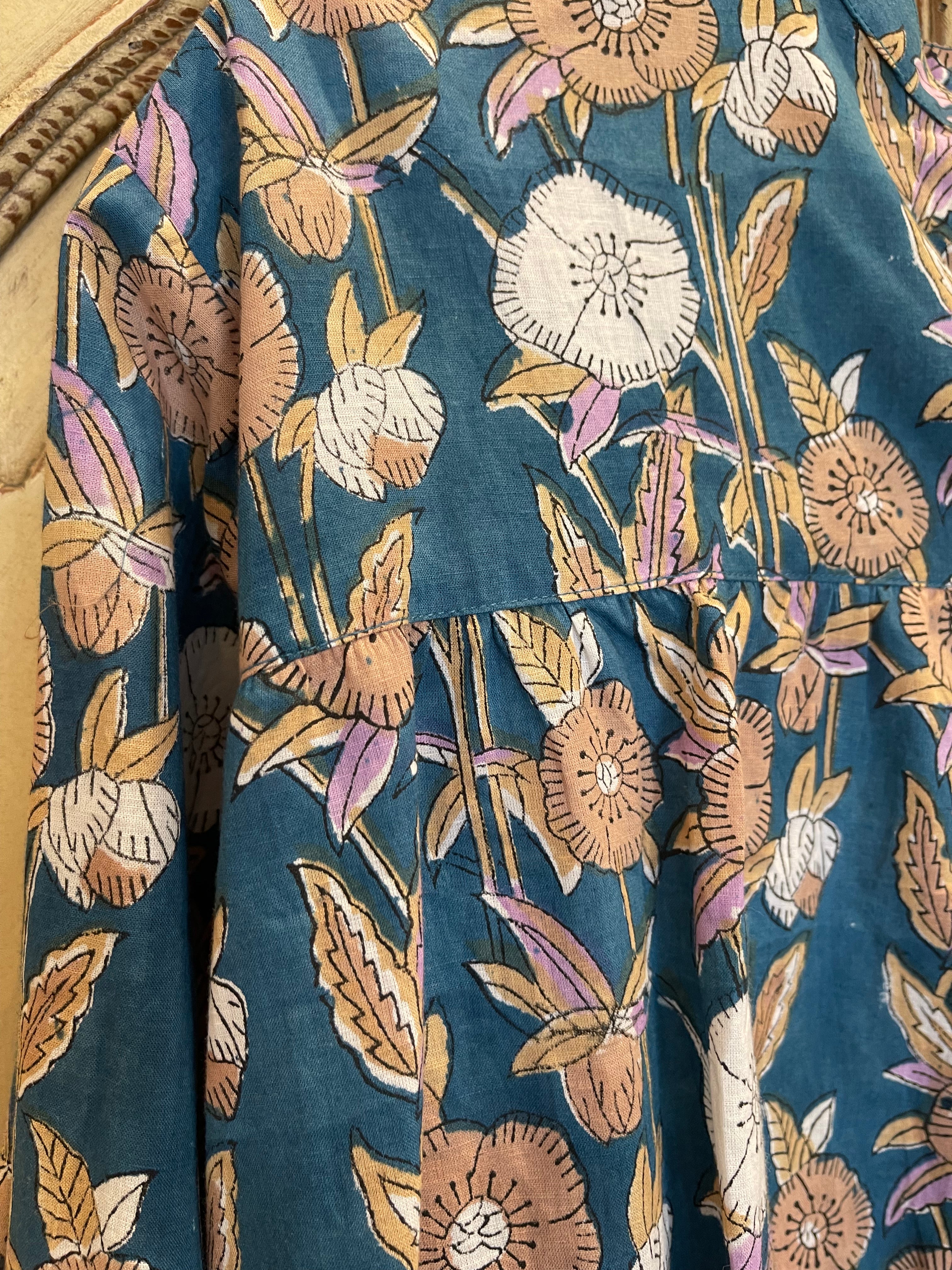 Handblock Printed Blouse - CLAIRE