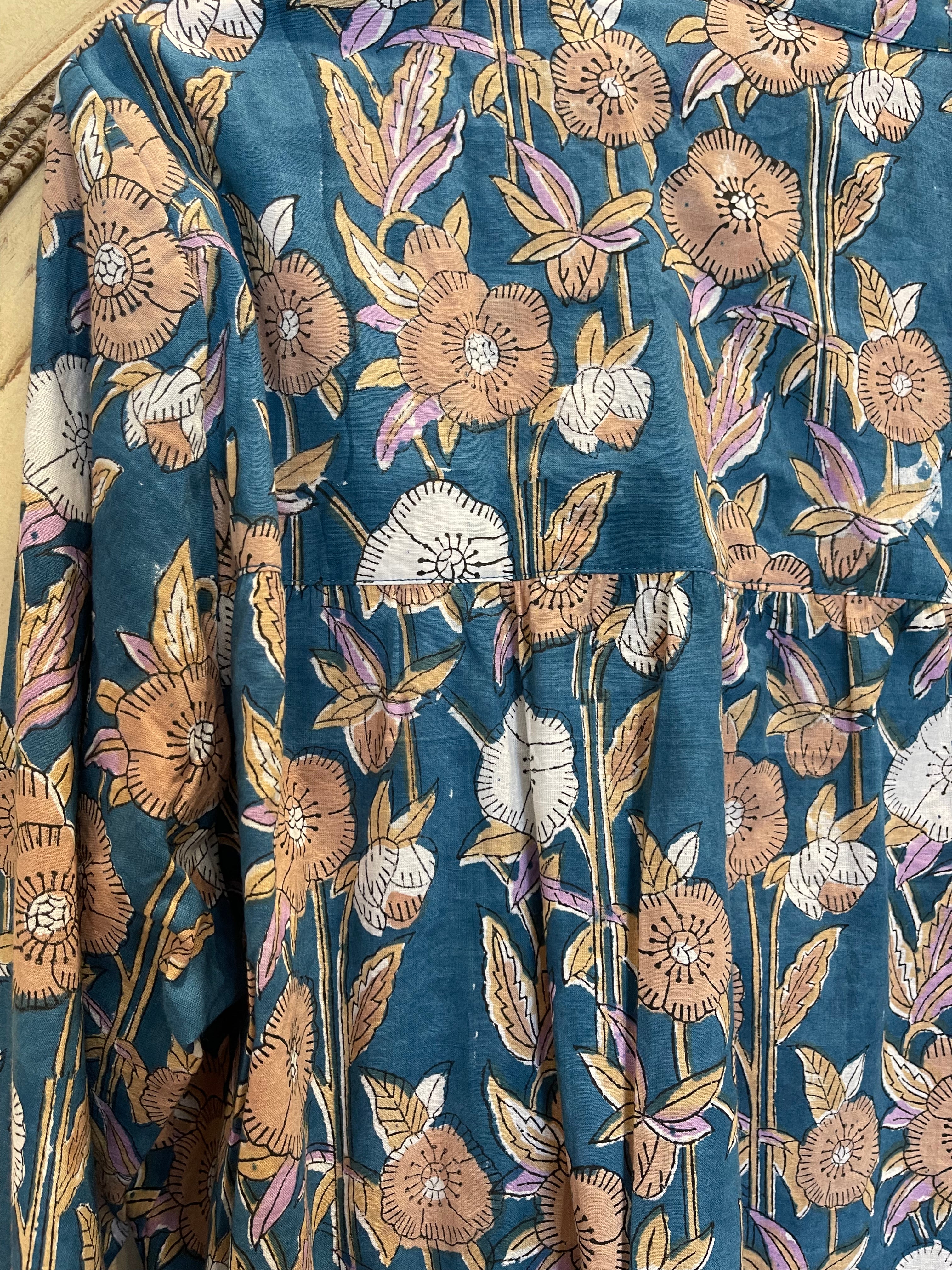 Handblock Printed Blouse - CLAIRE