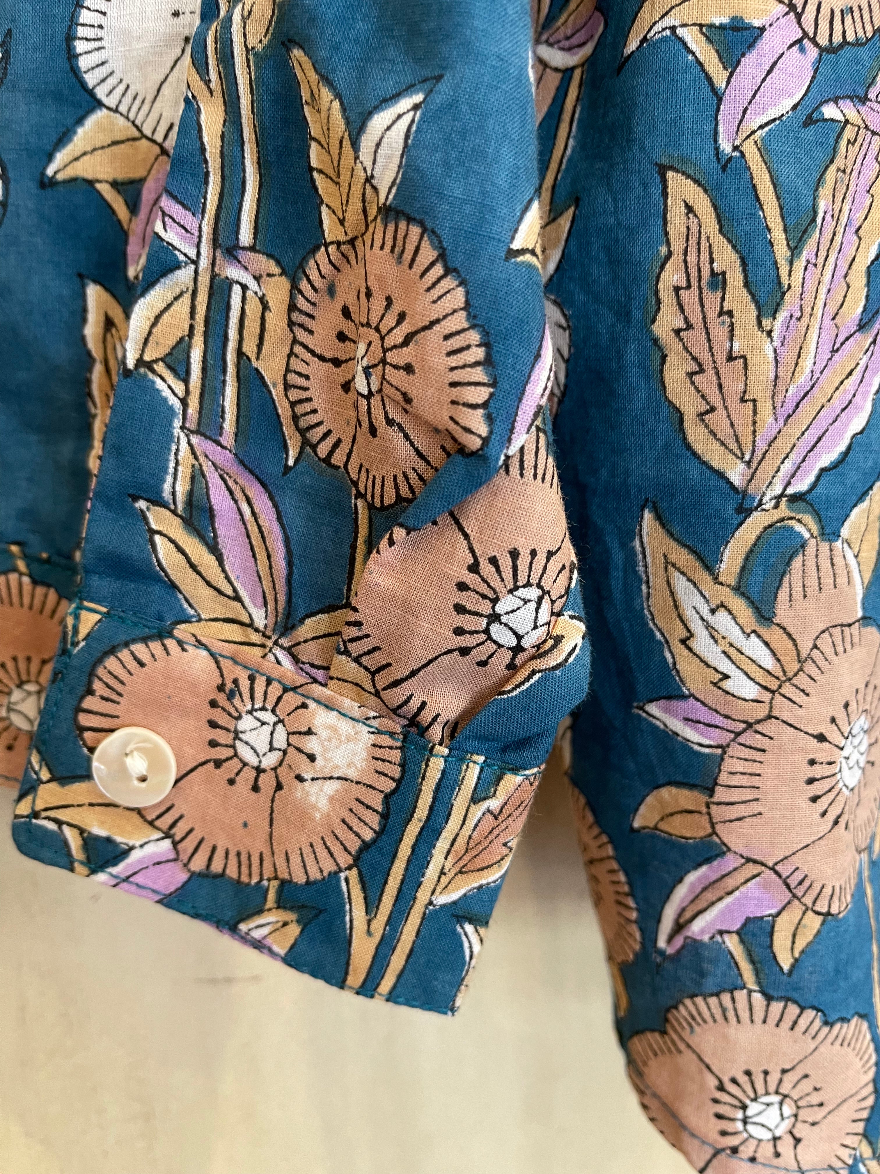 Handblock Printed Blouse - CLAIRE