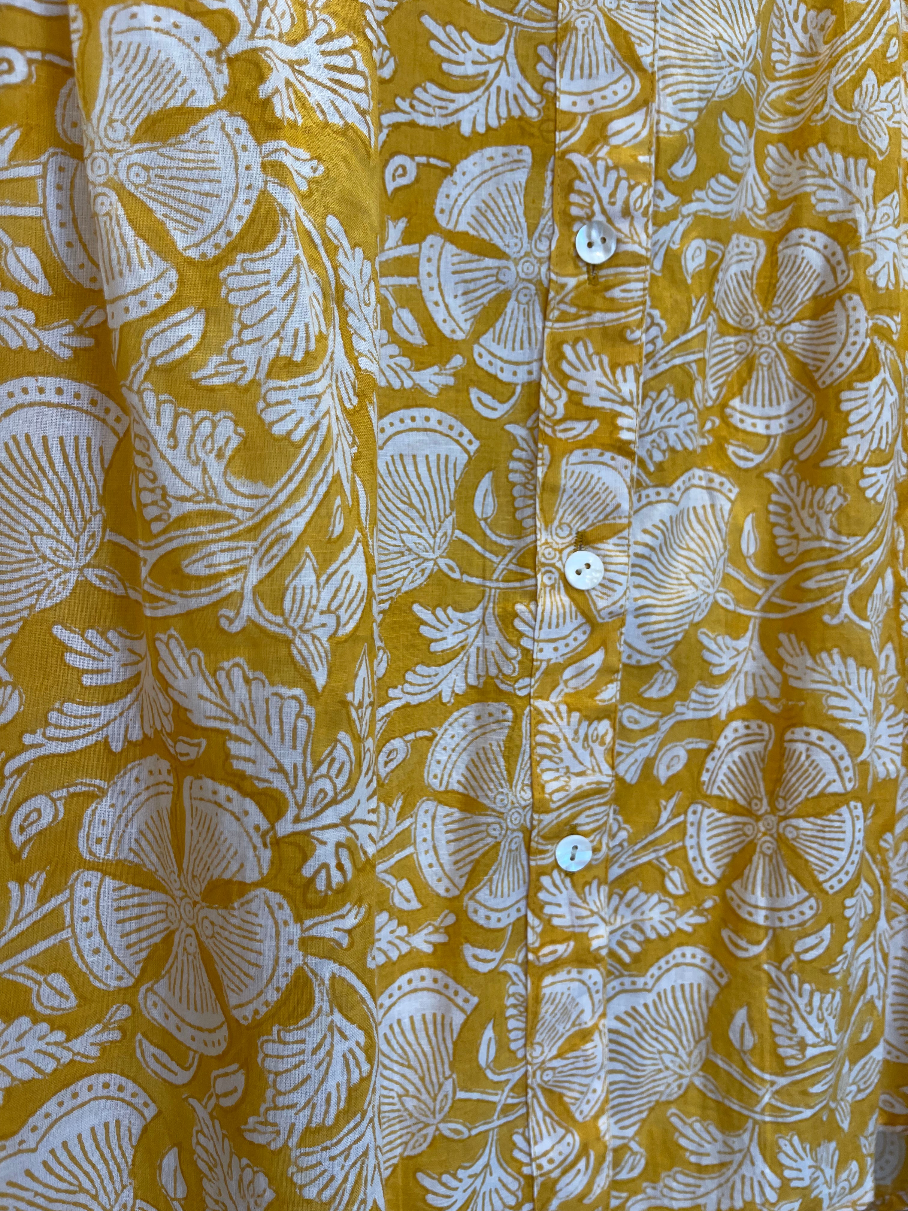 Handblock Printed Blouse - FIELD of GOLD