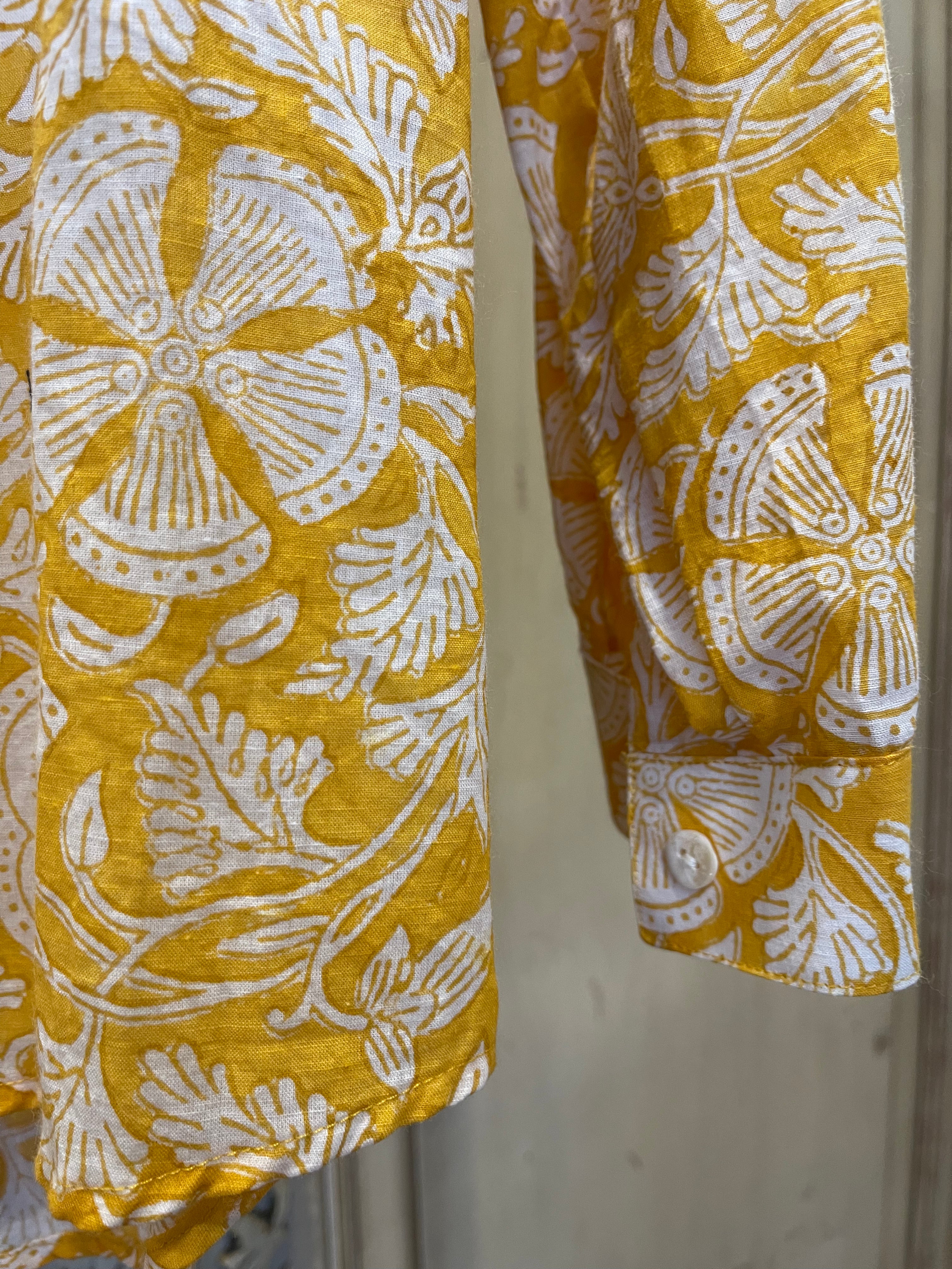 Handblock Printed Blouse - FIELD of GOLD