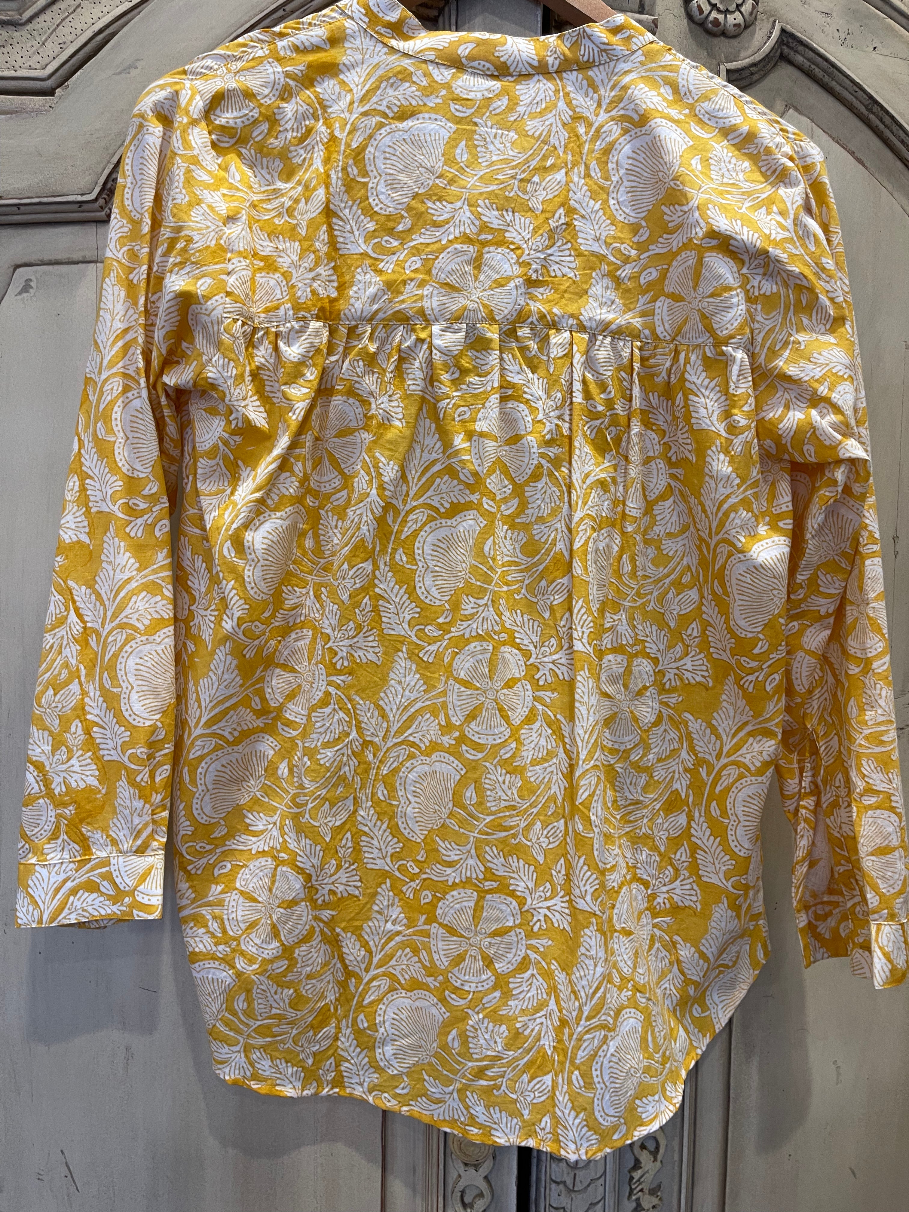 Handblock Printed Blouse - FIELD of GOLD