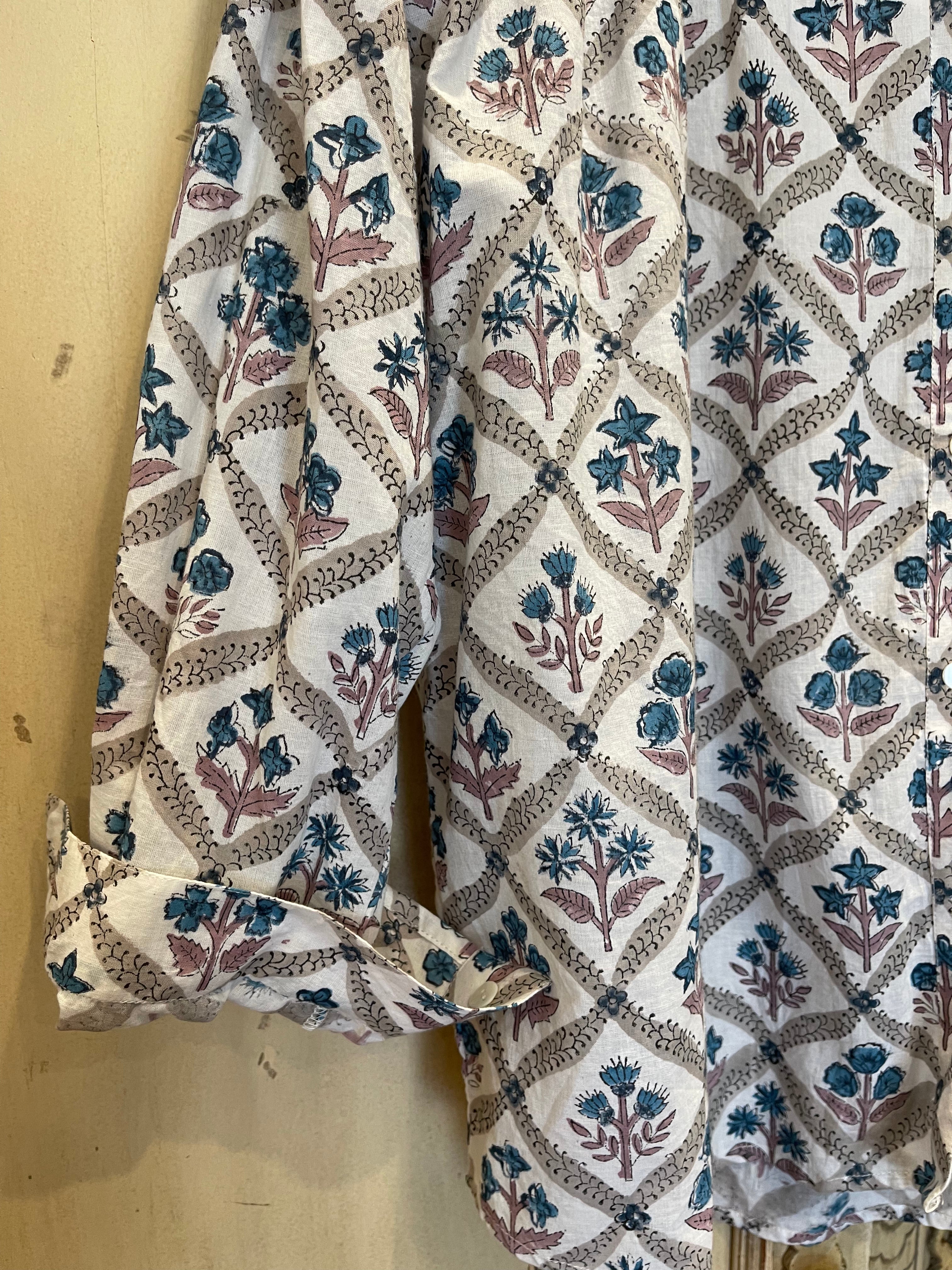 Handblock Printed Blouse - GILLIAN