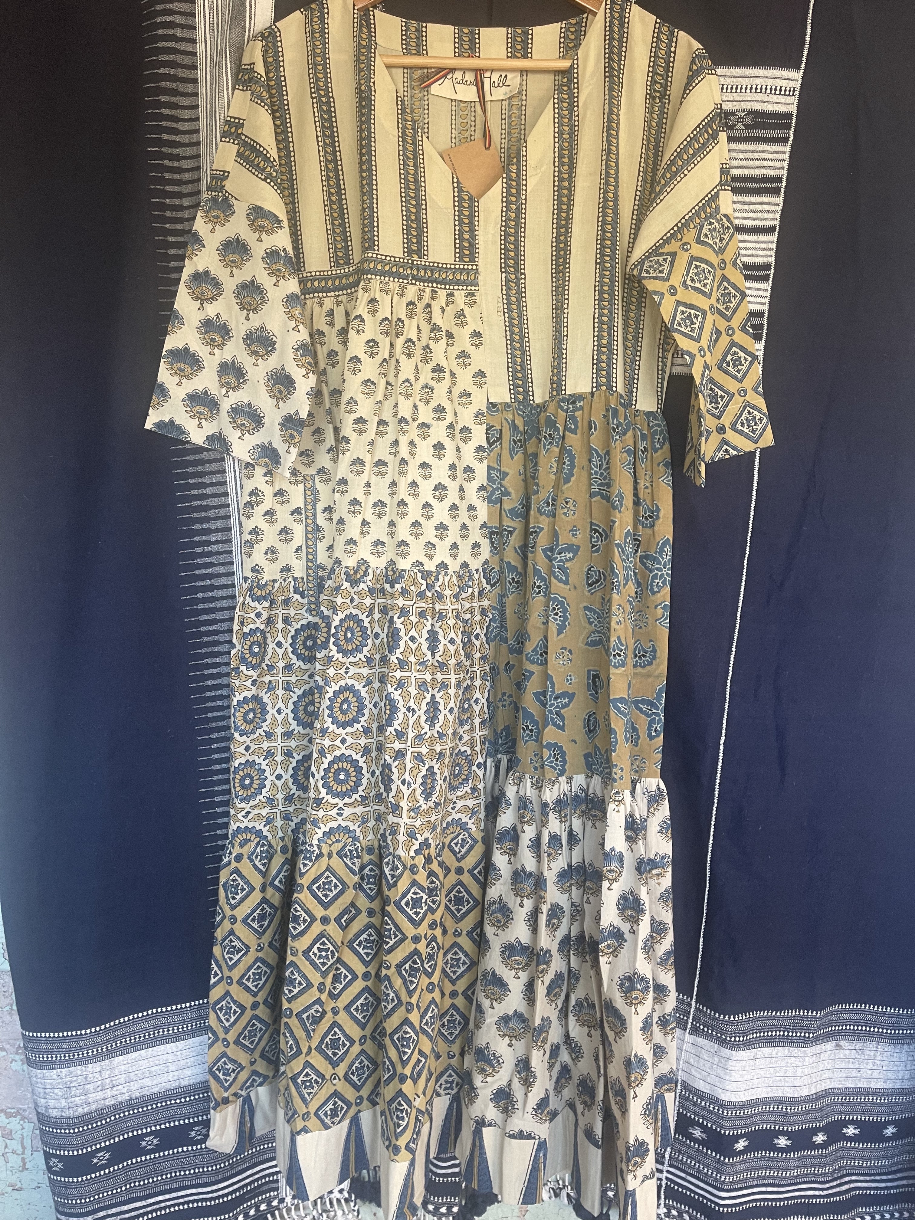 Handblock Printed Dress - AJRAKH STONE S