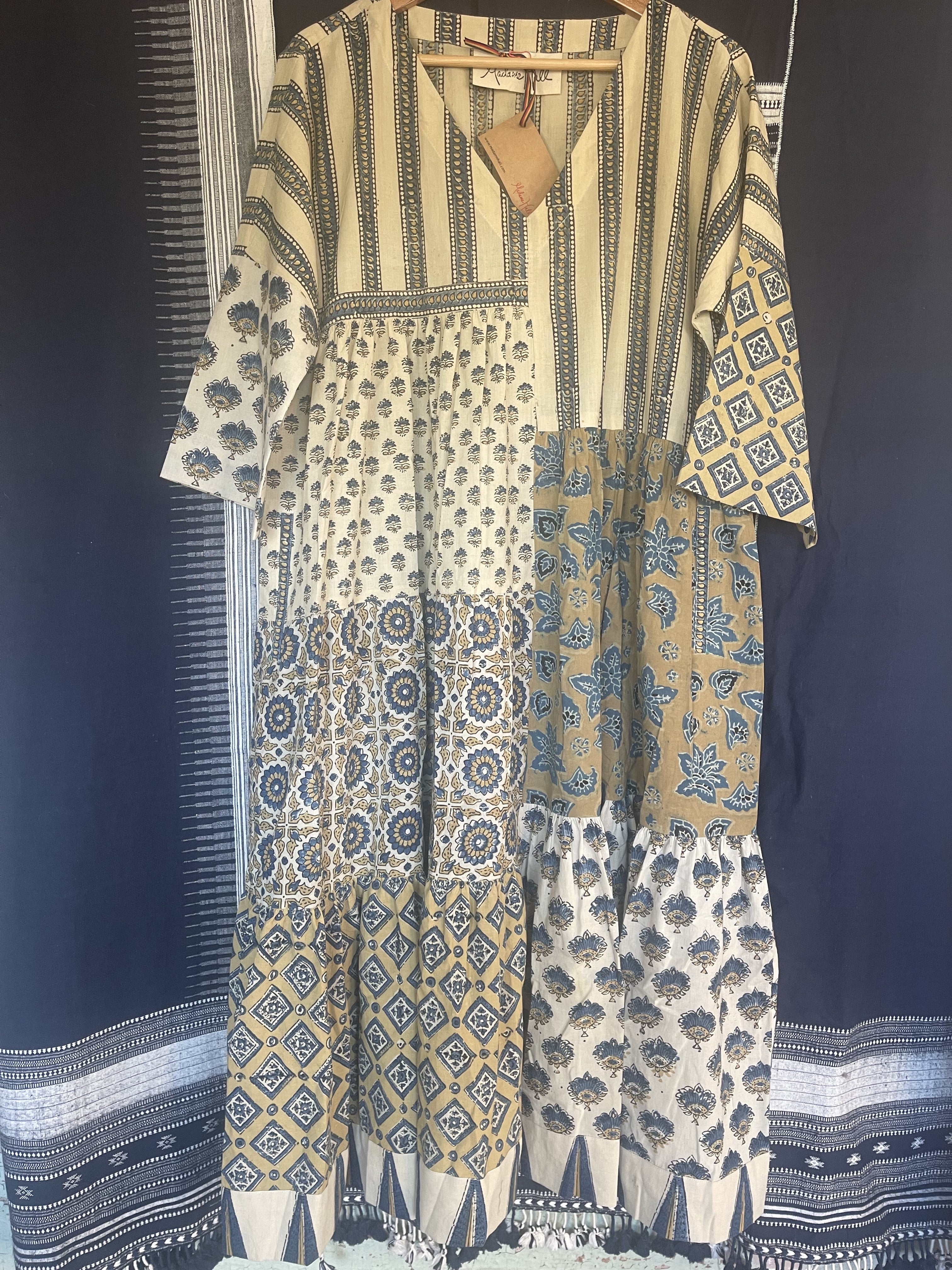 Handblock Printed Dress - AJRAKH STONE L