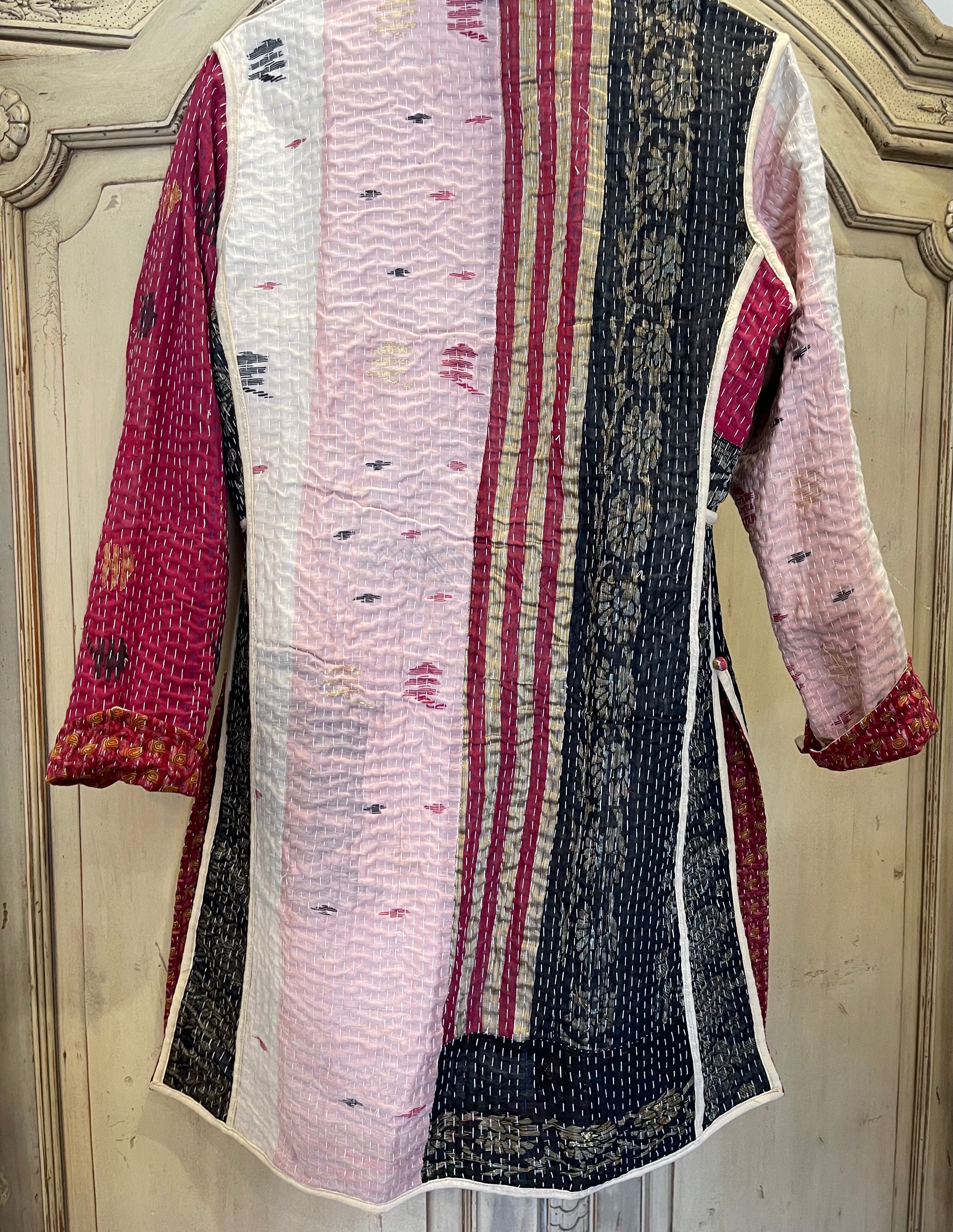 Vintage Kantha Jacket - Ruby Floral