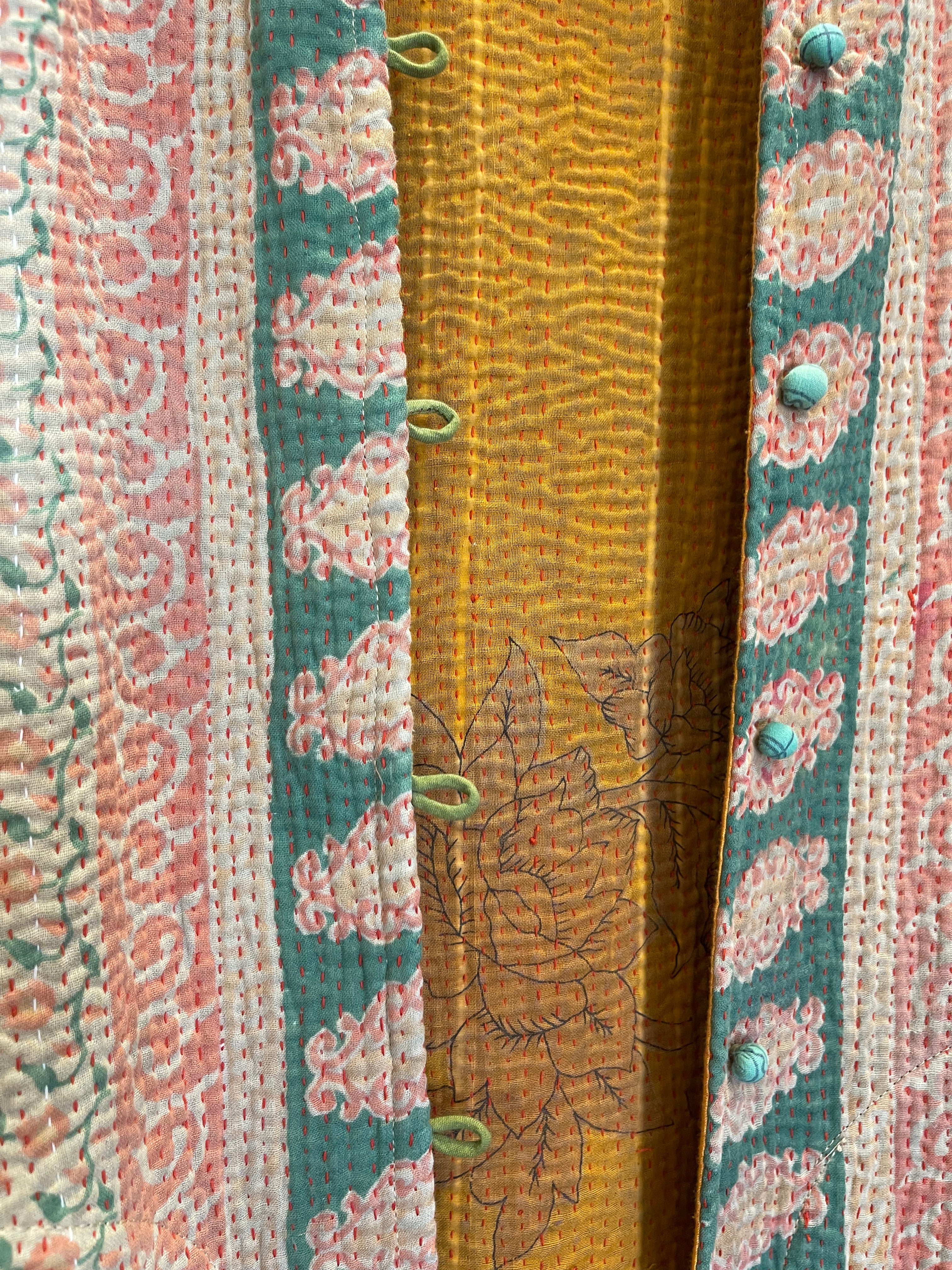 Vintage Kantha Jacket - Dusty Floral