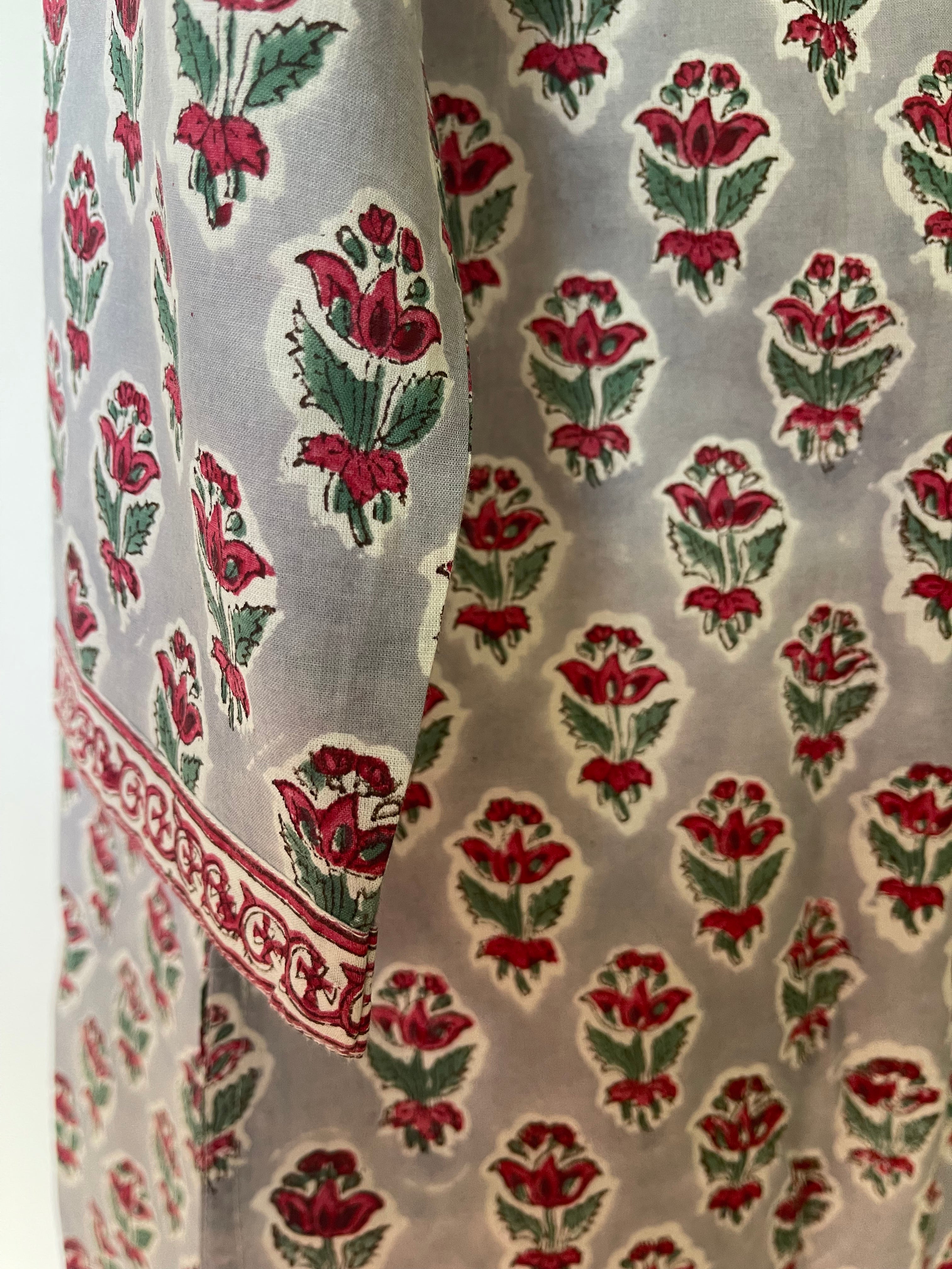 Blockprinted Kurta - Grey