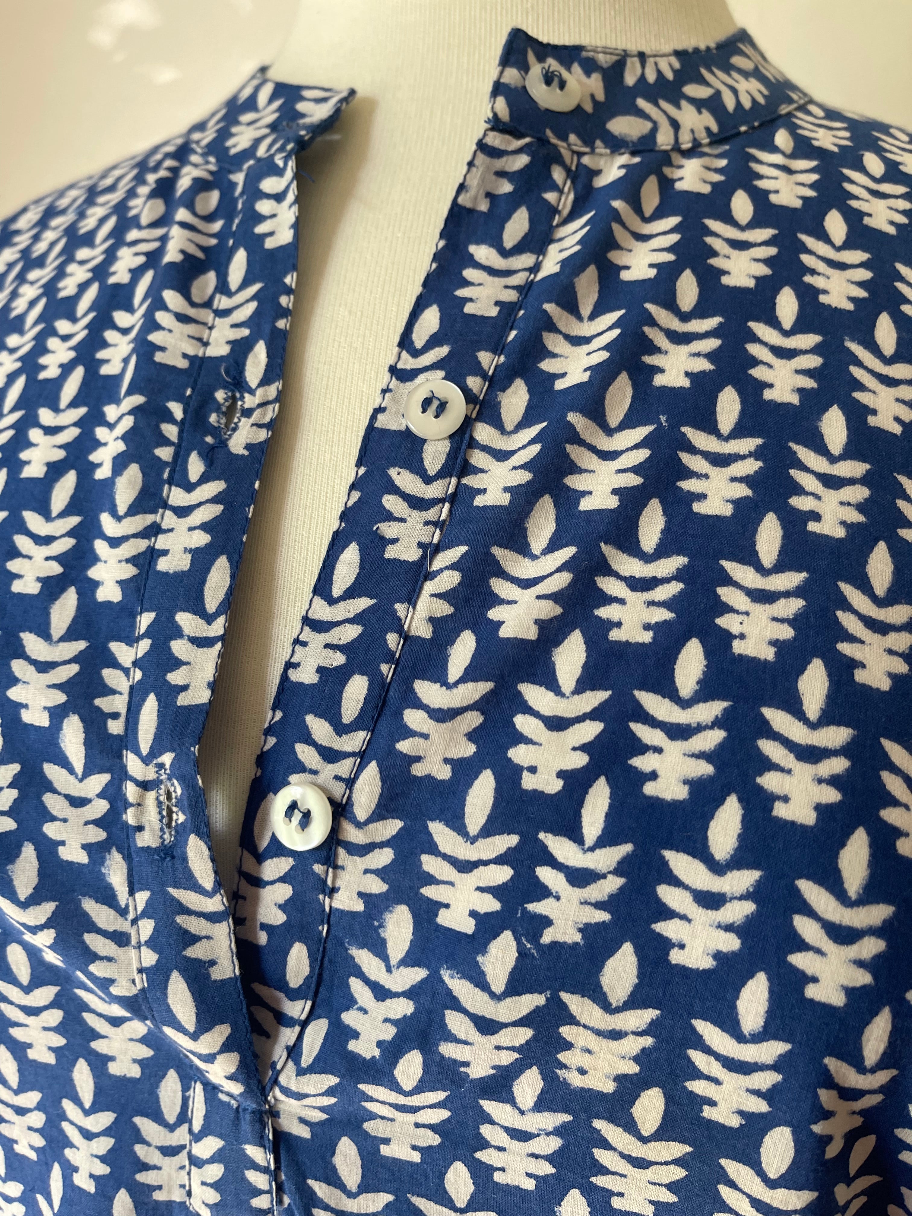 Blockprinted Kurta - Navy Buti