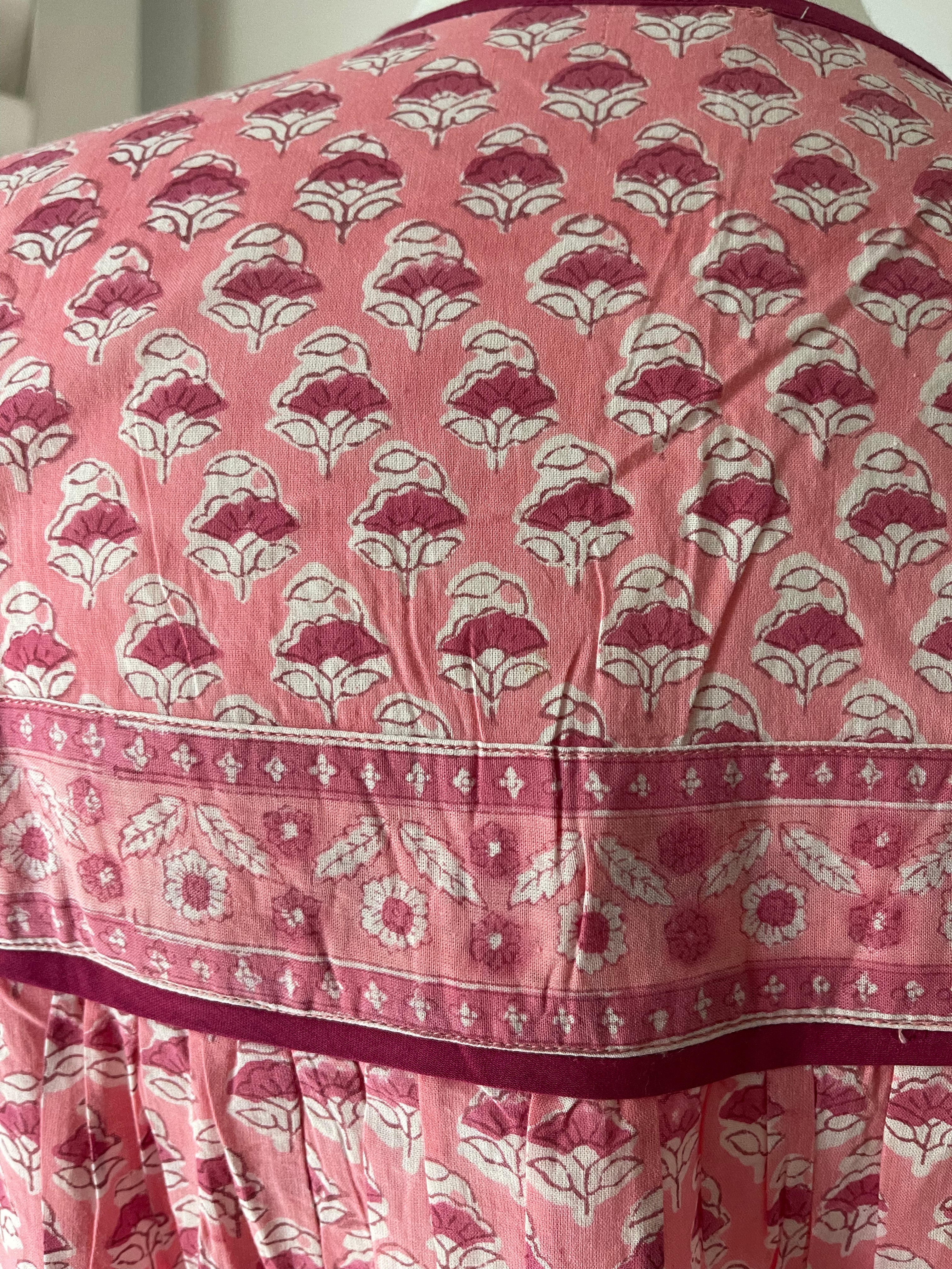 V Neck Blouse -Strawberry