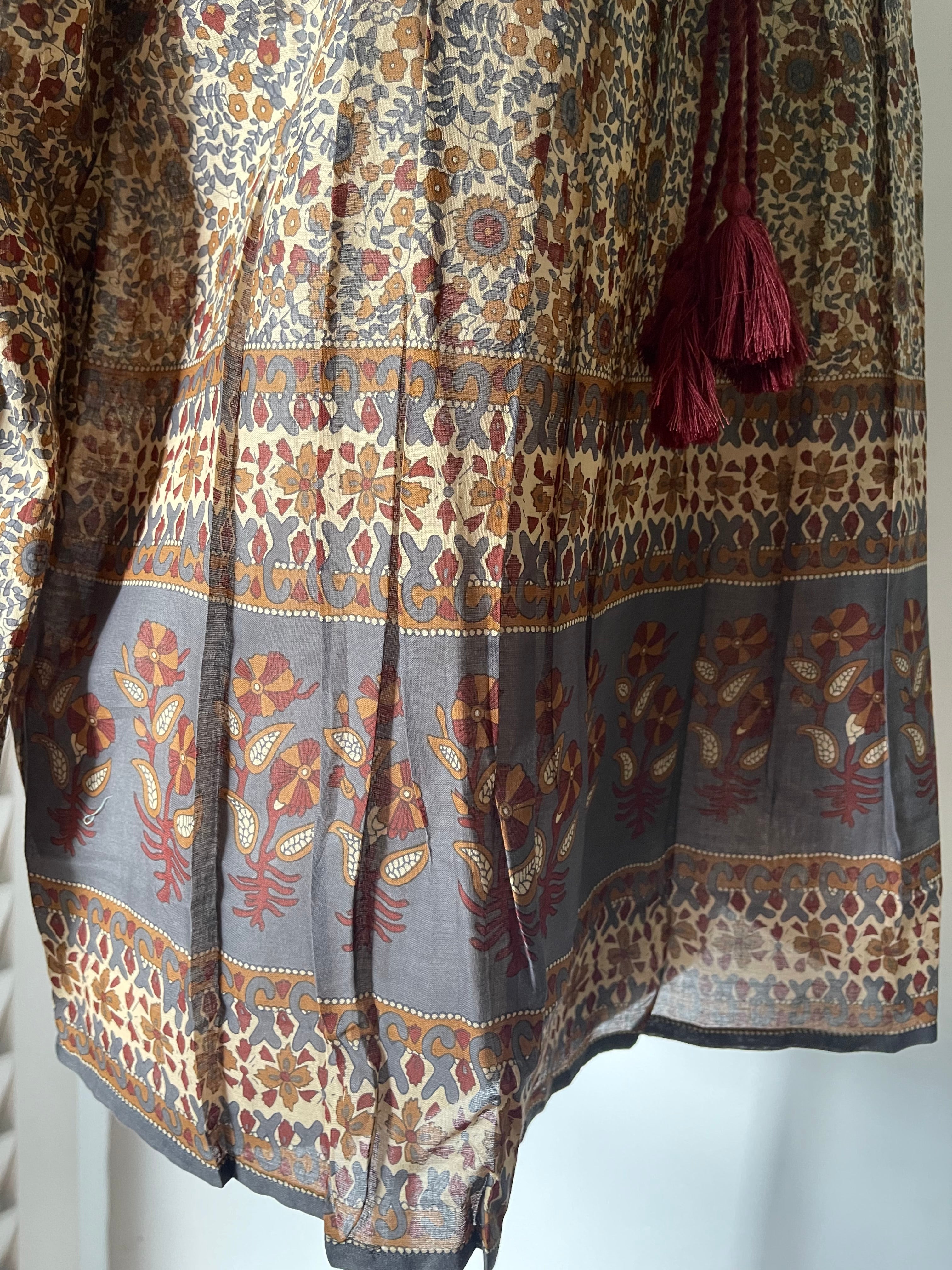 V Neck Blouse -Earth Meadow