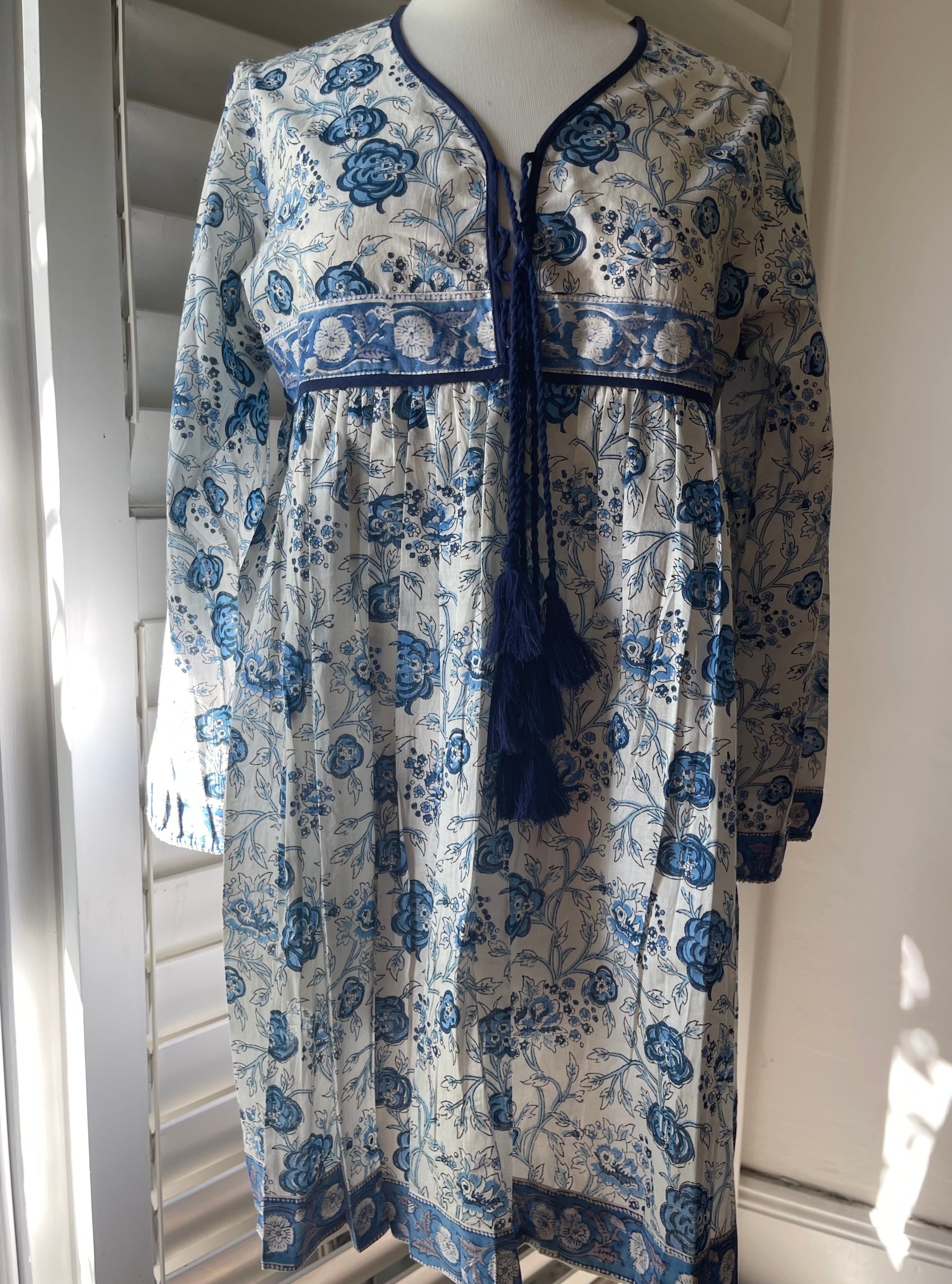 V Neck Dress - Ocean