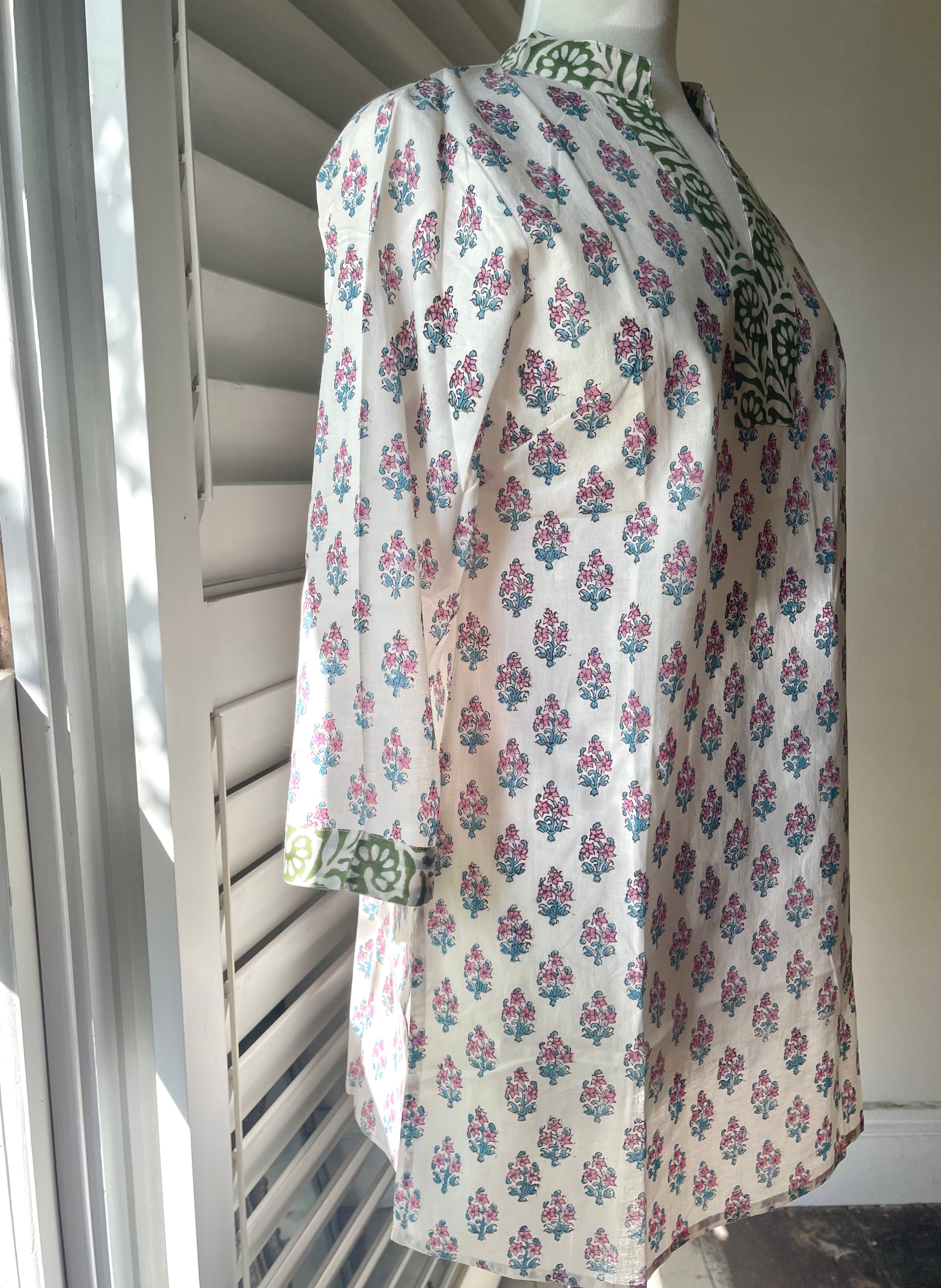 Blockprinted Kurta - French Floral