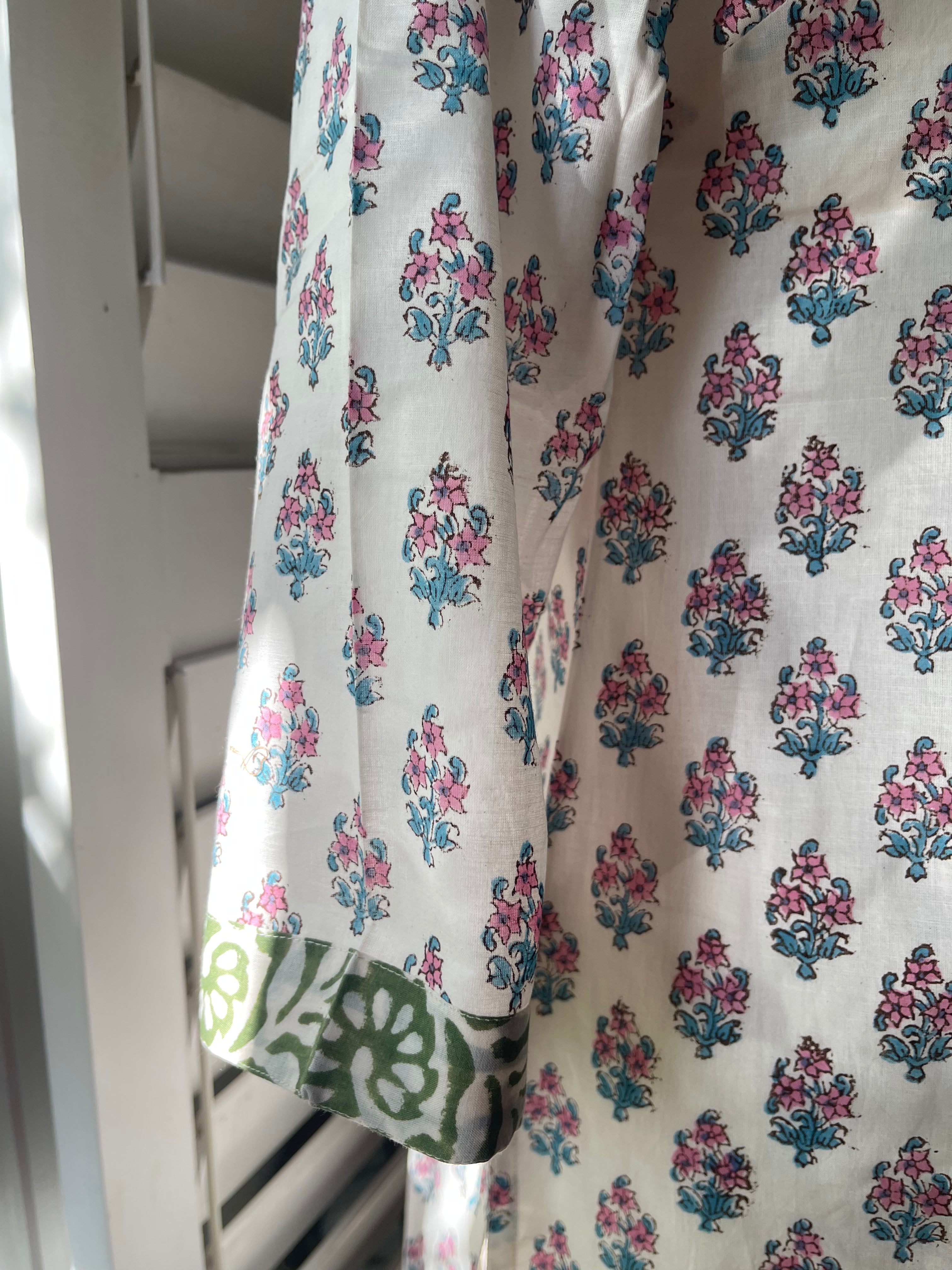 Blockprinted Kurta - French Floral