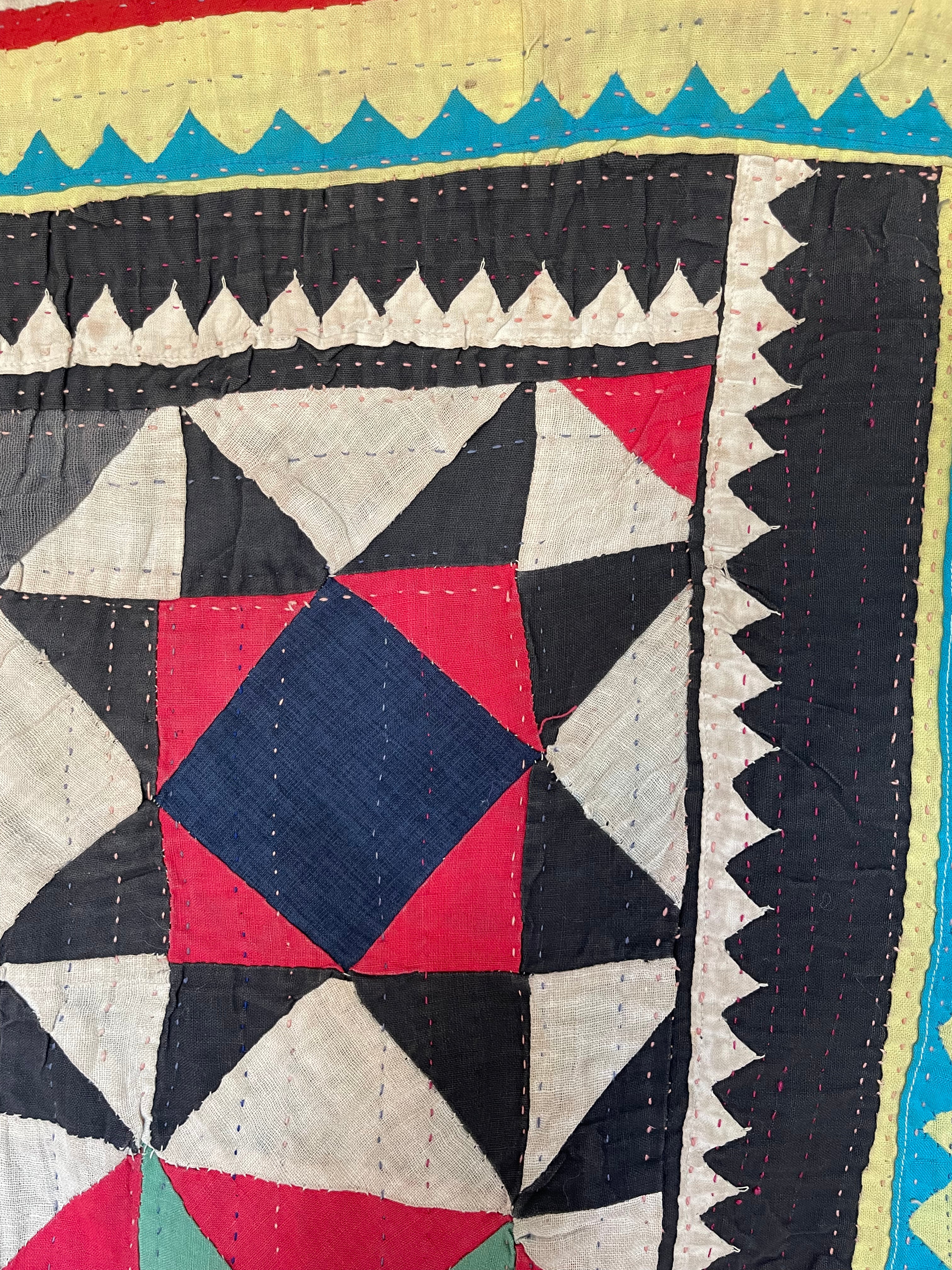 Vintage Ralli Quilt - Windmills